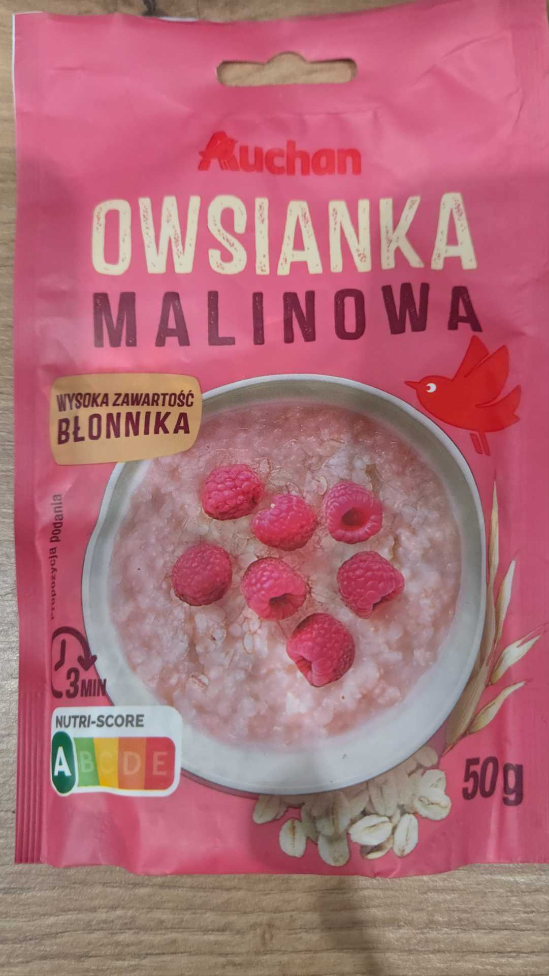 Owsianka malinowa