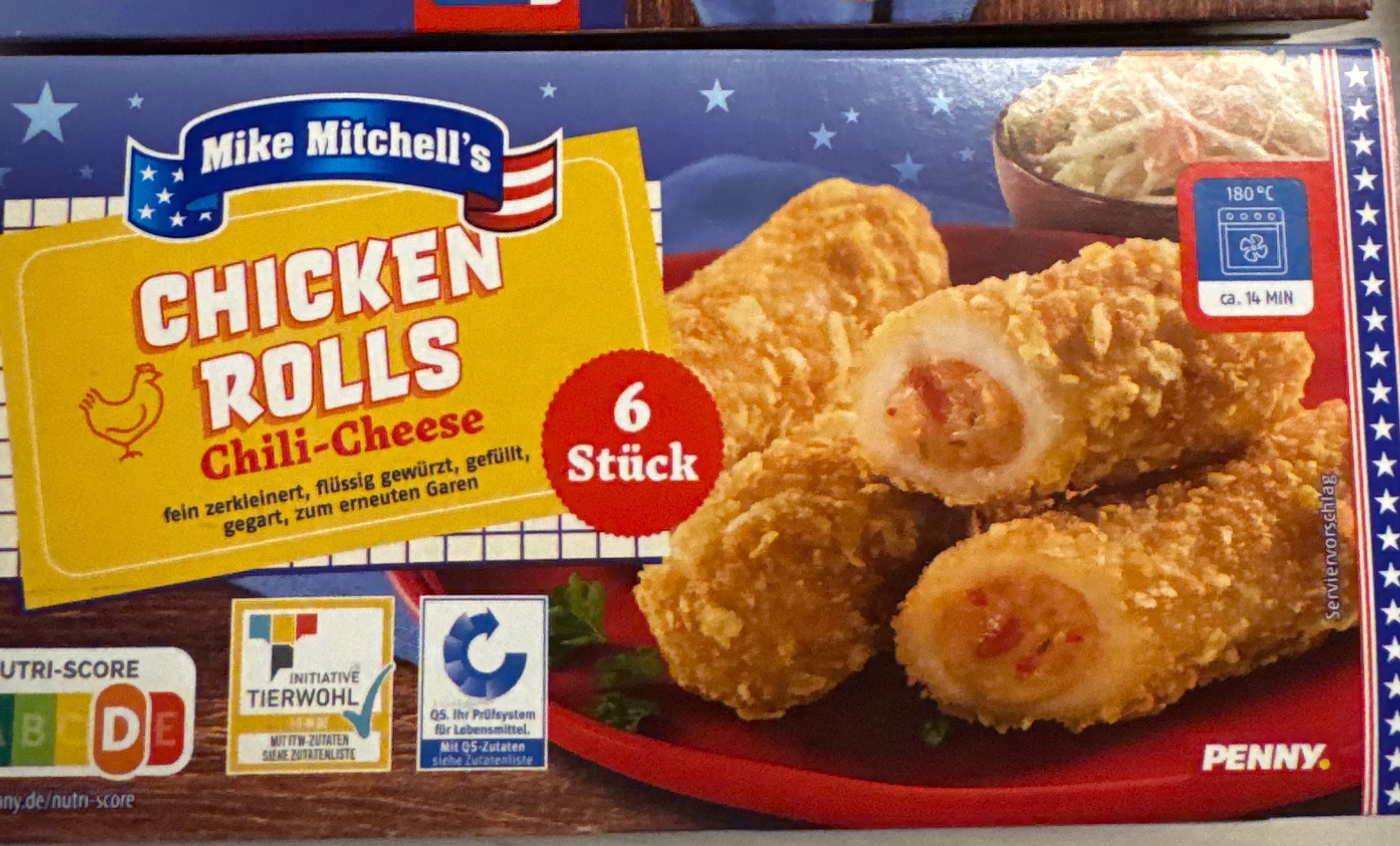 Chicken Rolls, Chili, Cheese
