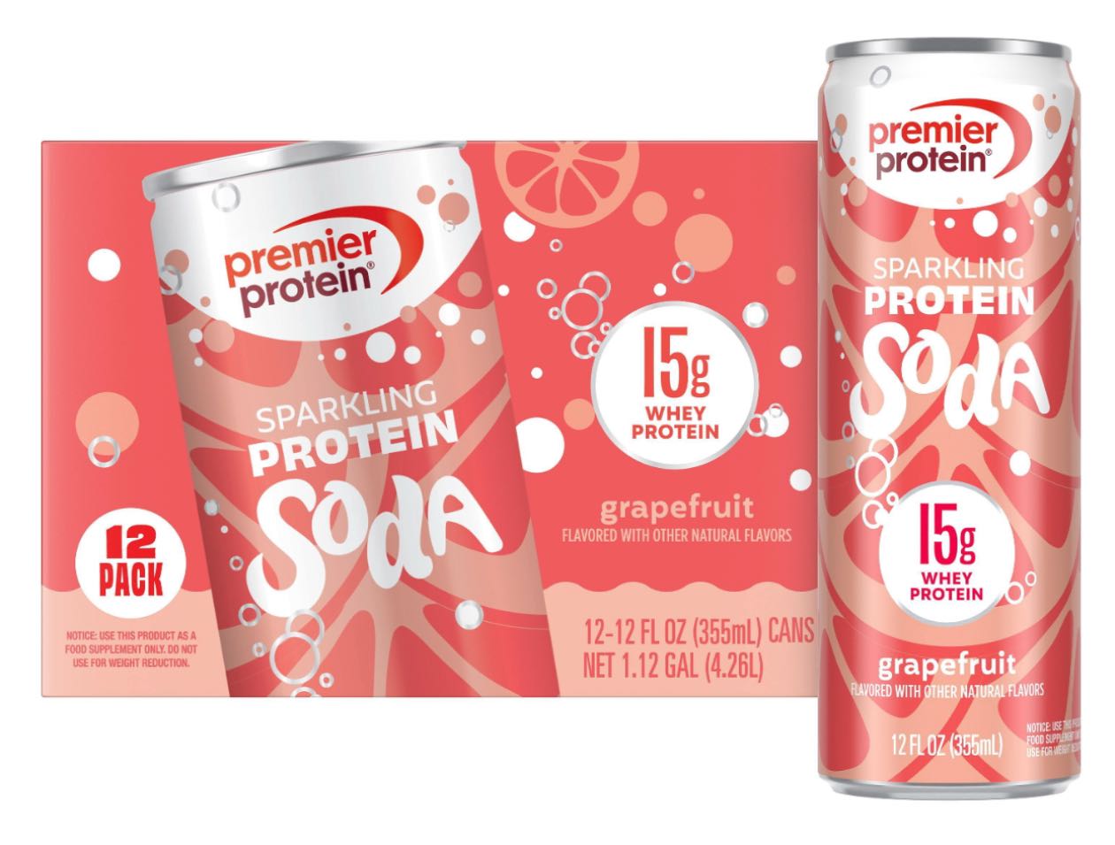 Grapefruit Sparkling Protein Soda
