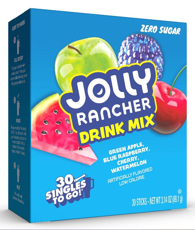 Drink Mix Variety Pack Singles (Green Apple, Blue Raspberry, Cherry, Watermelon)