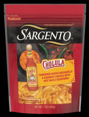 Cholula® Queso Quesadilla & Asadero Natural Shredded Cheese with Hot Sauce Seasonings, Traditional Cut