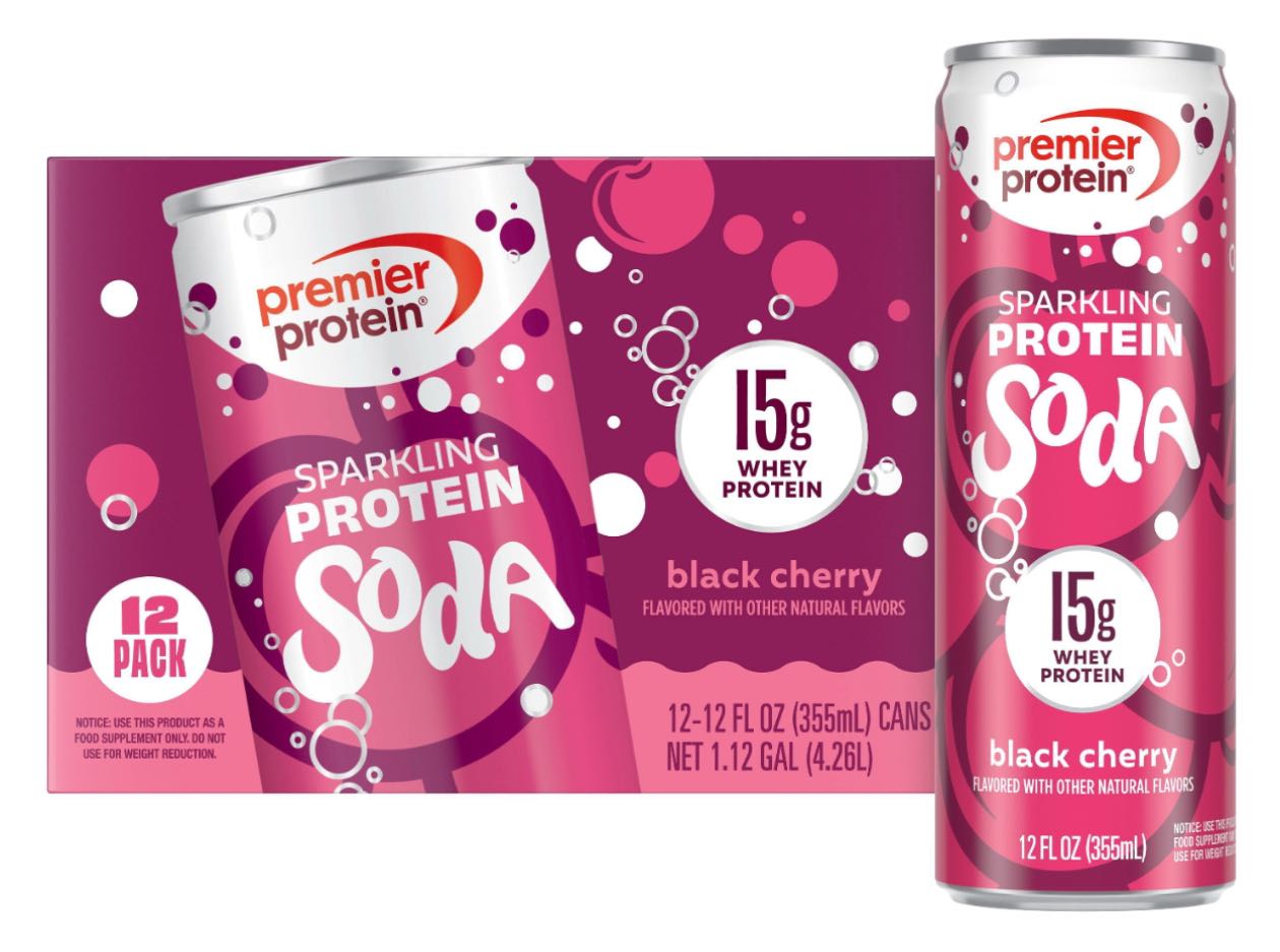 Black Cherry Sparkling Protein Soda