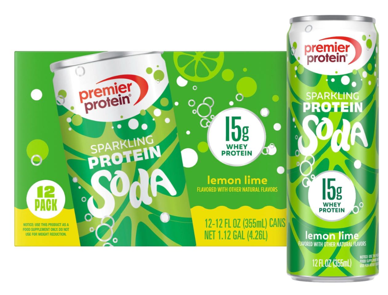 Lemon Lime Sparkling Protein Soda