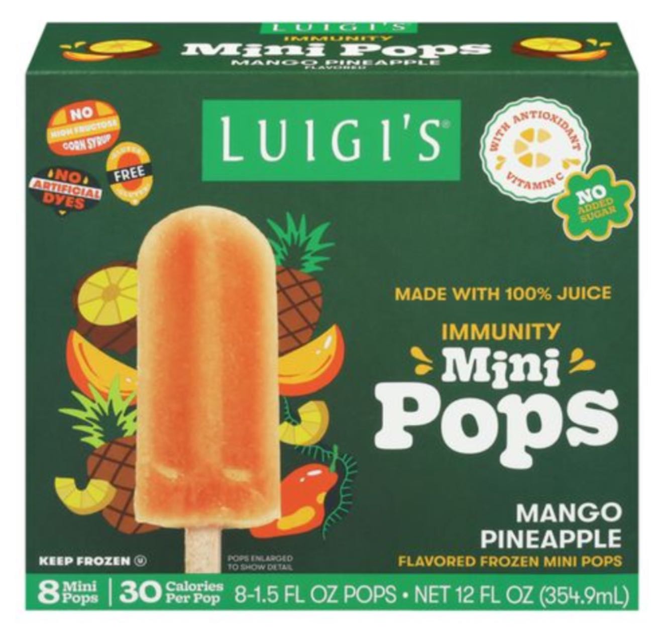 Mango Pineapple Immunity Mini Pops
