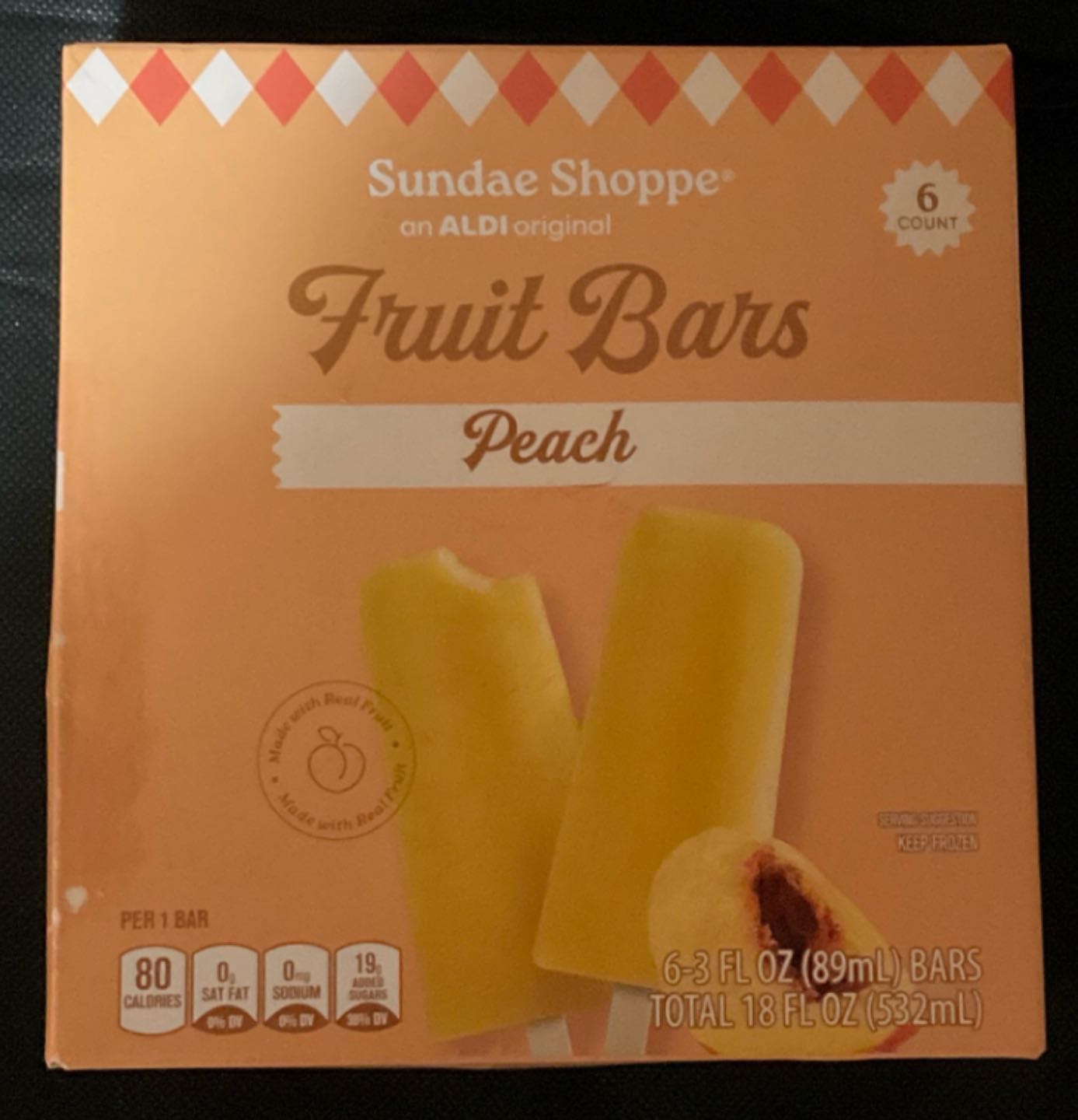 Peach Frozen Fruit Bars