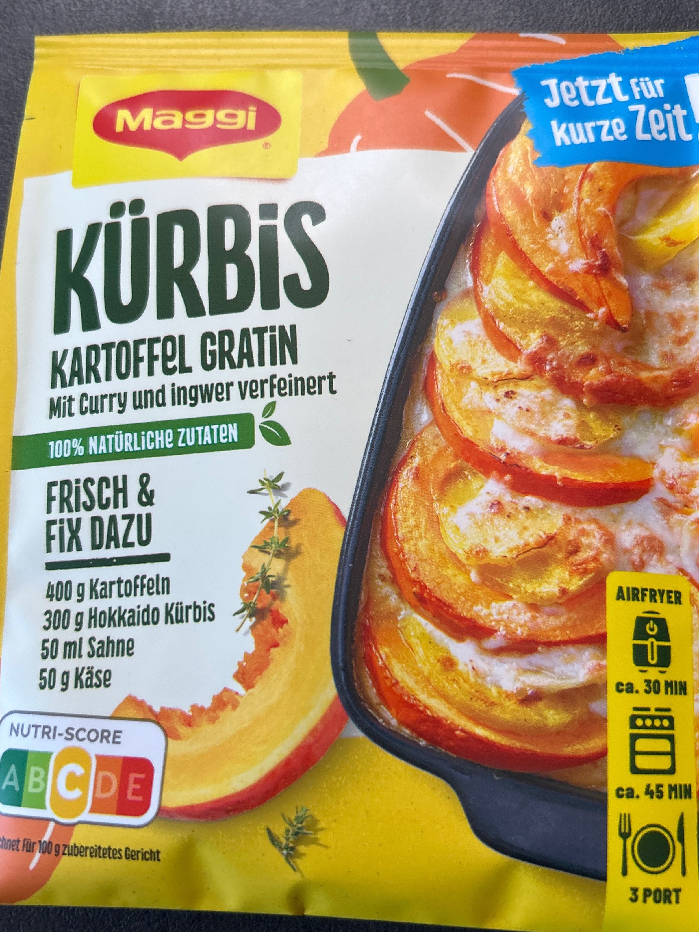 Kürbis Kartoffel - Gratin