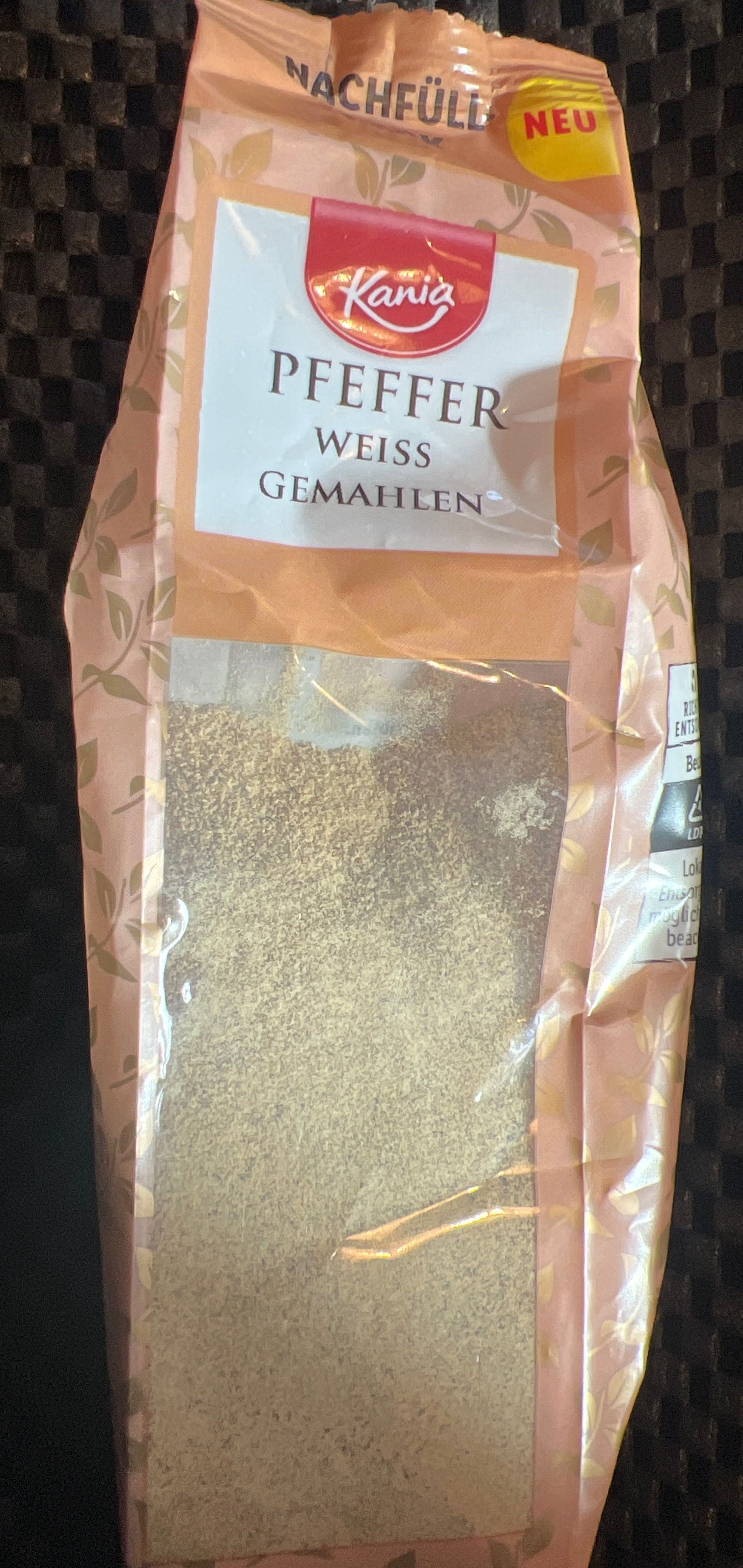 Pfeffer Weiss Gemahlen