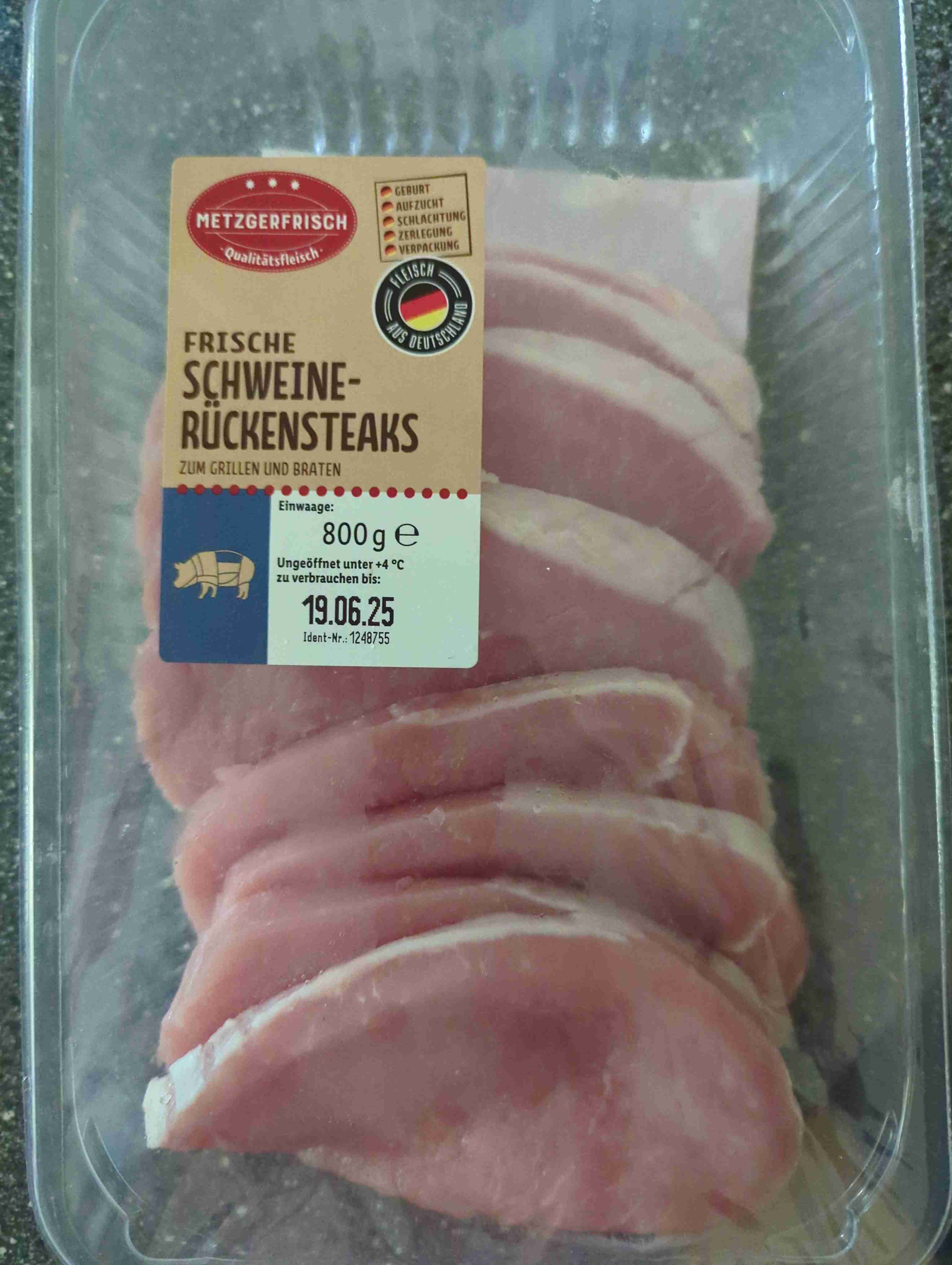 Schweine-Rückensteaks
