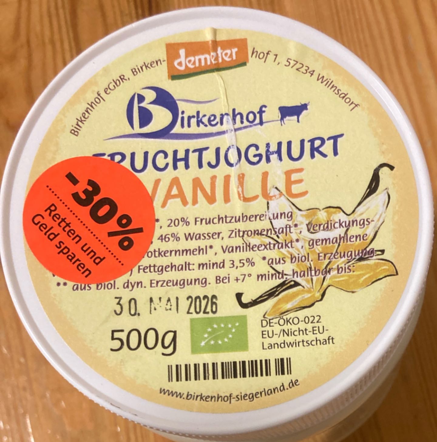 Fruchtjoghurt Vanille, Birkenhof