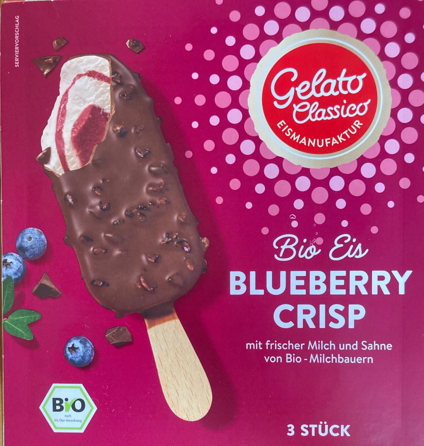 Eis am Stiel Blueberry crisp