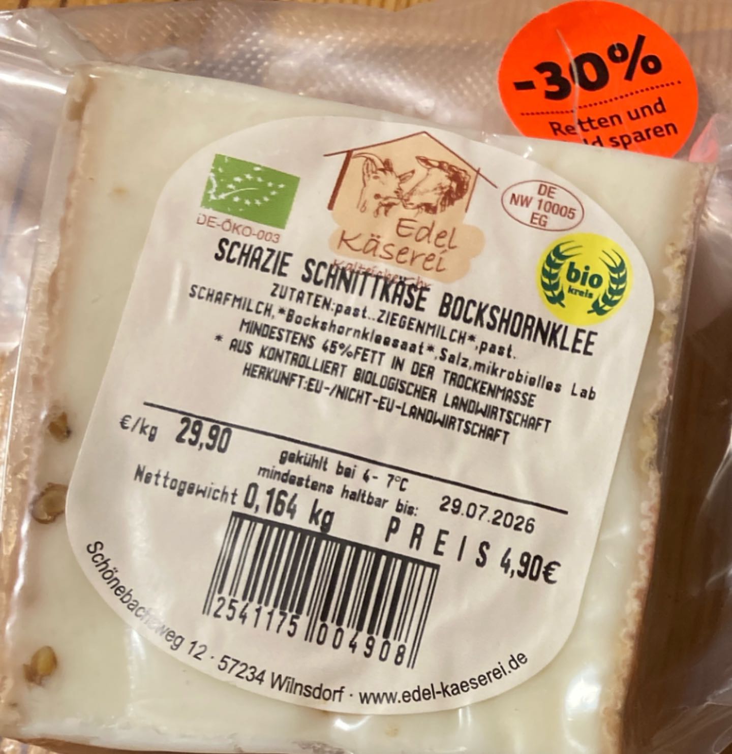 SchaZie-Schnittkäse Bockshornklee, Kalteiche