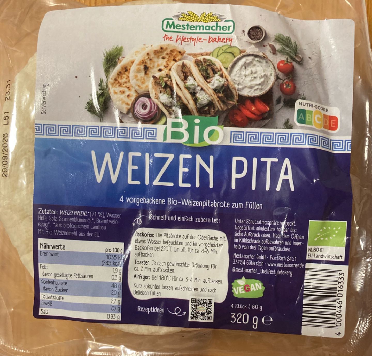 Weizen Pita, Mestemacher