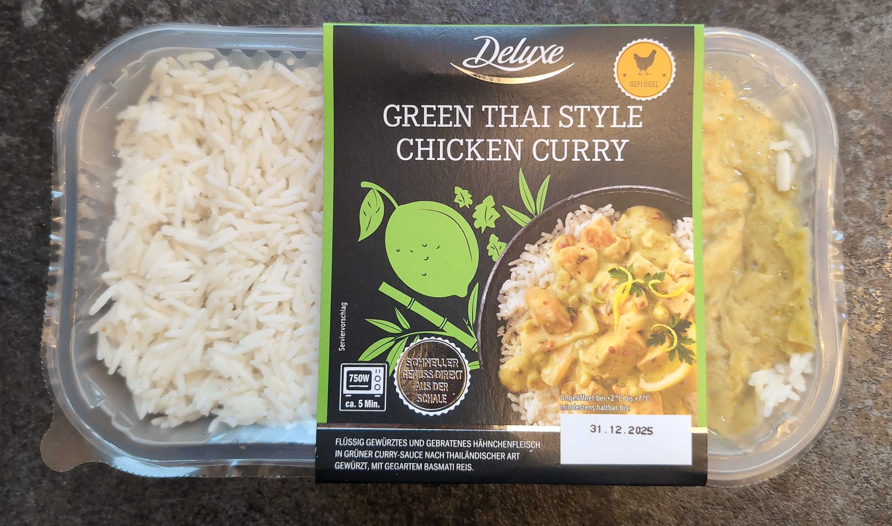Green Thai Style Chicken Curry 