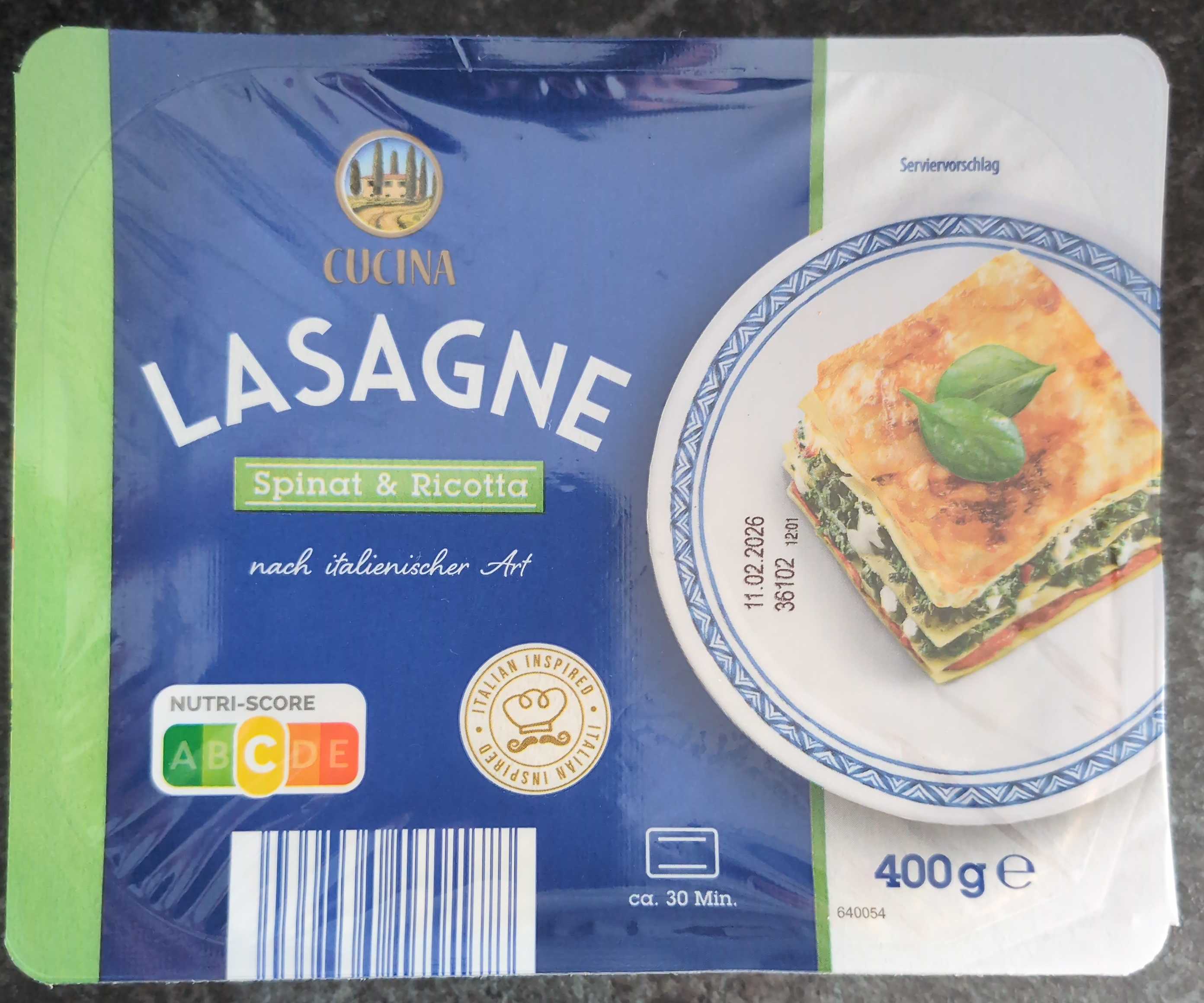 Lasagne Spinat & Ricotta 