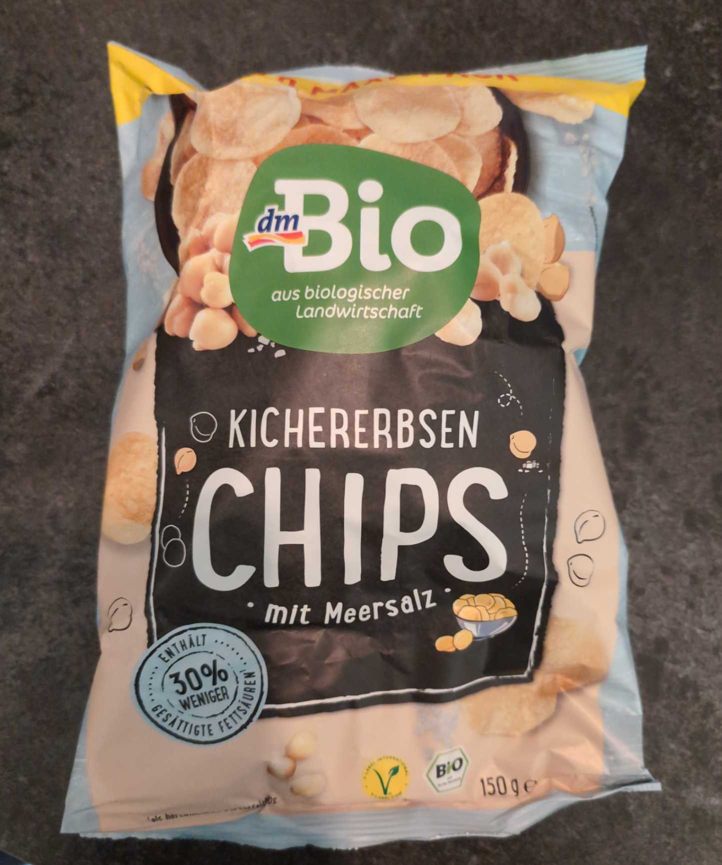 Kichererbsen Chips mit Meersalz