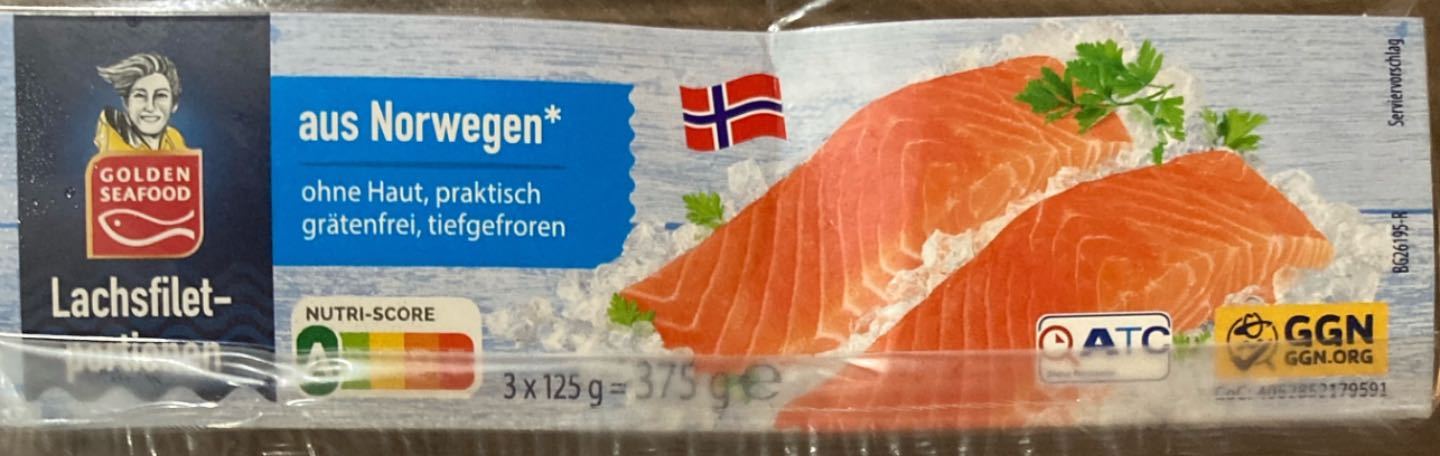 Lachsfilet-portionen