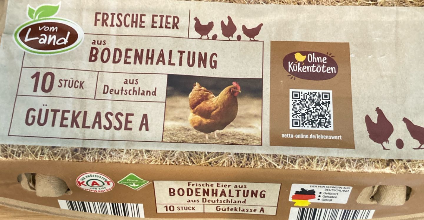 Eier aus Bodenhaltung. Gew. Kl. M
