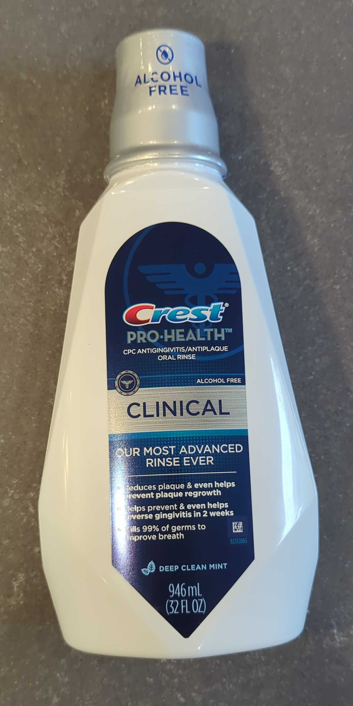 Crest Mouthwash, Pro-Health Clinical, Deep Clean Mint
