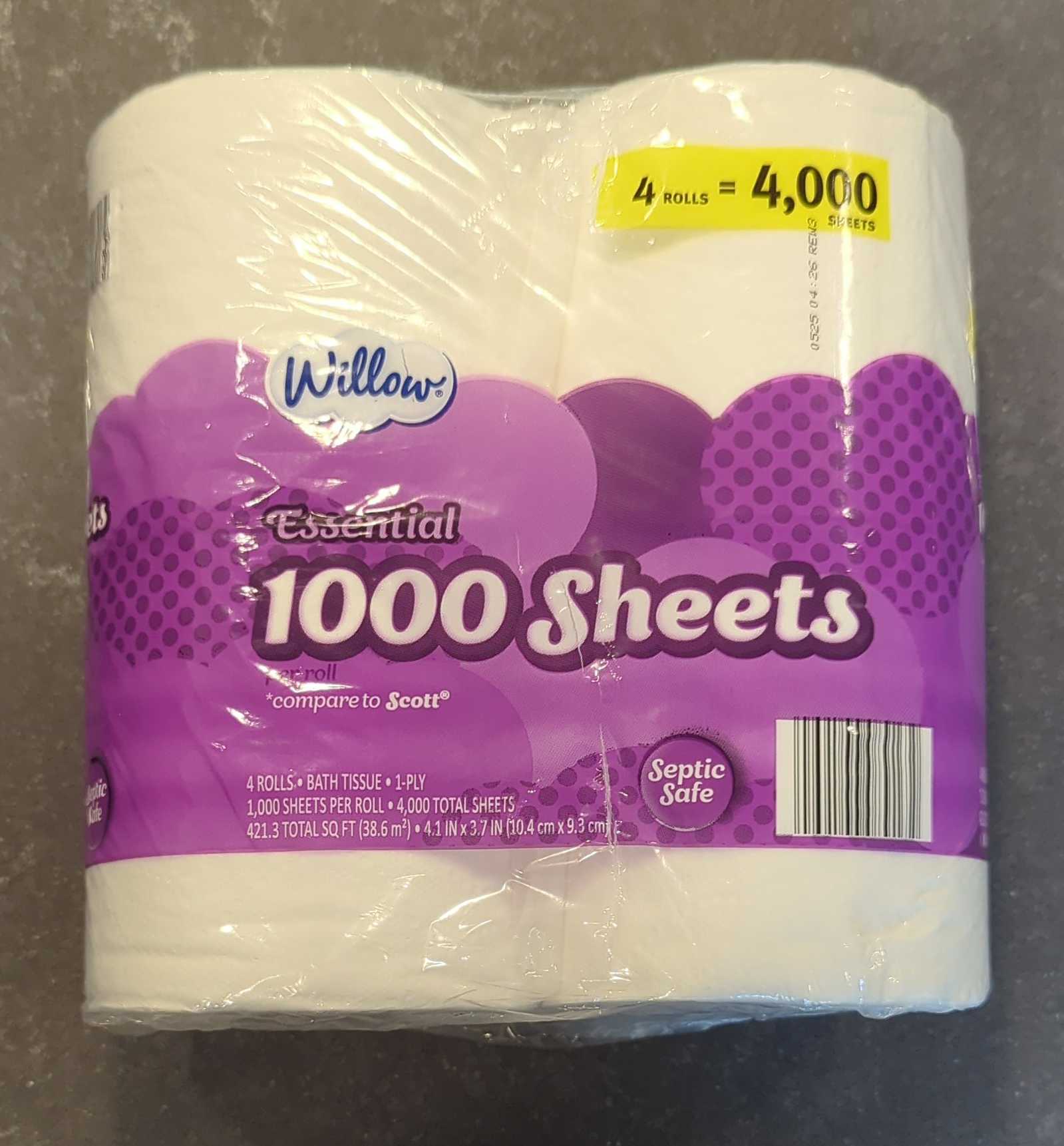 Essential 1000 Sheets Toilet Paper