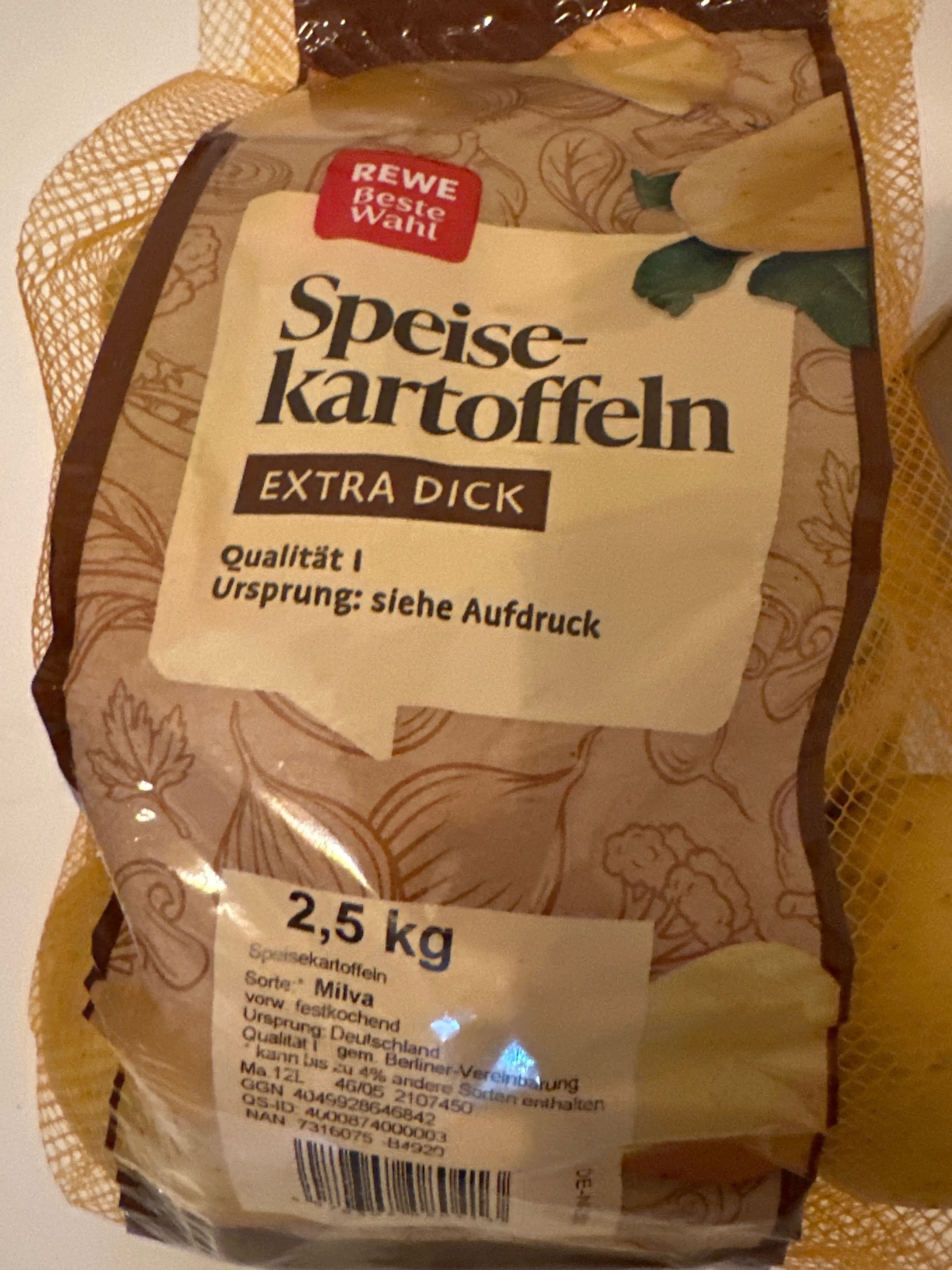 Speisekartoffeln Extra Dick
