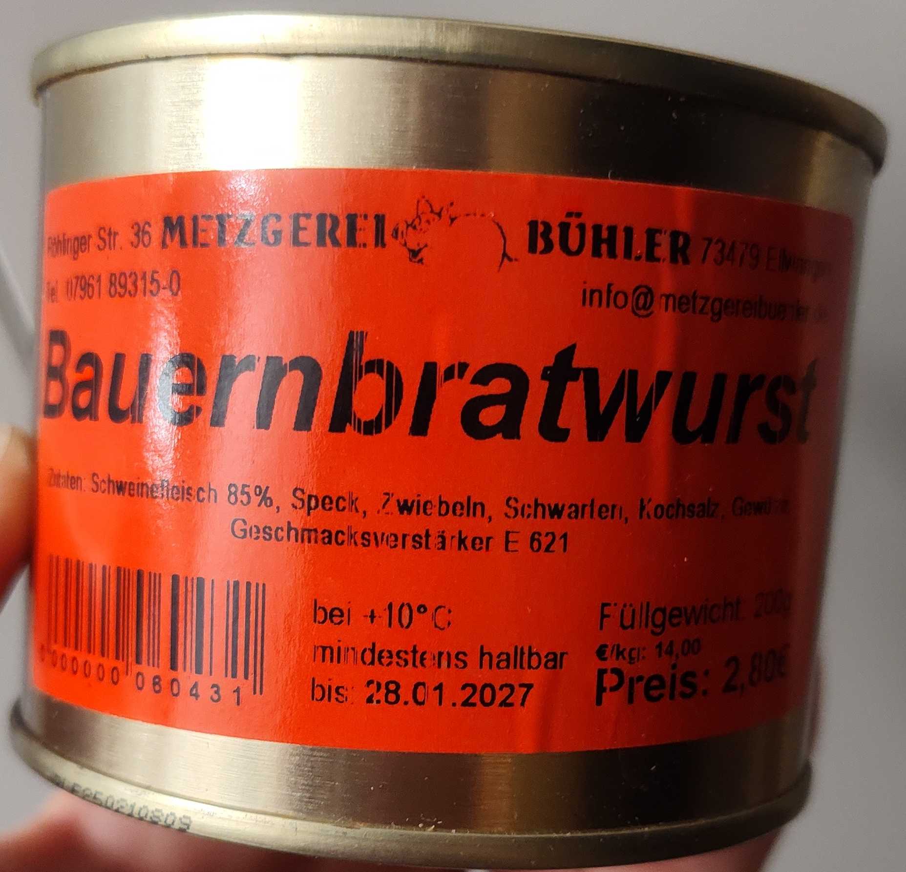 Bauernbratwurst