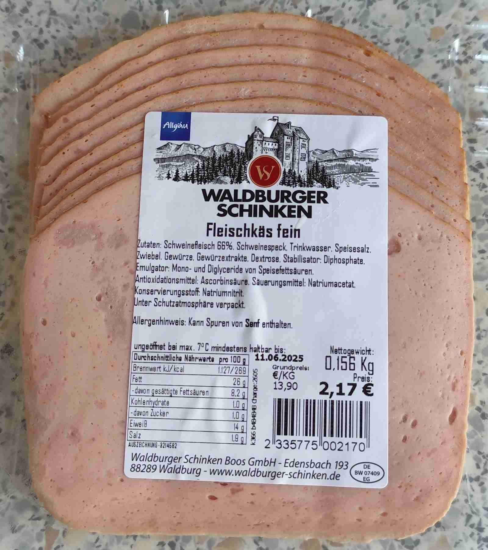 Fleischkäse fein