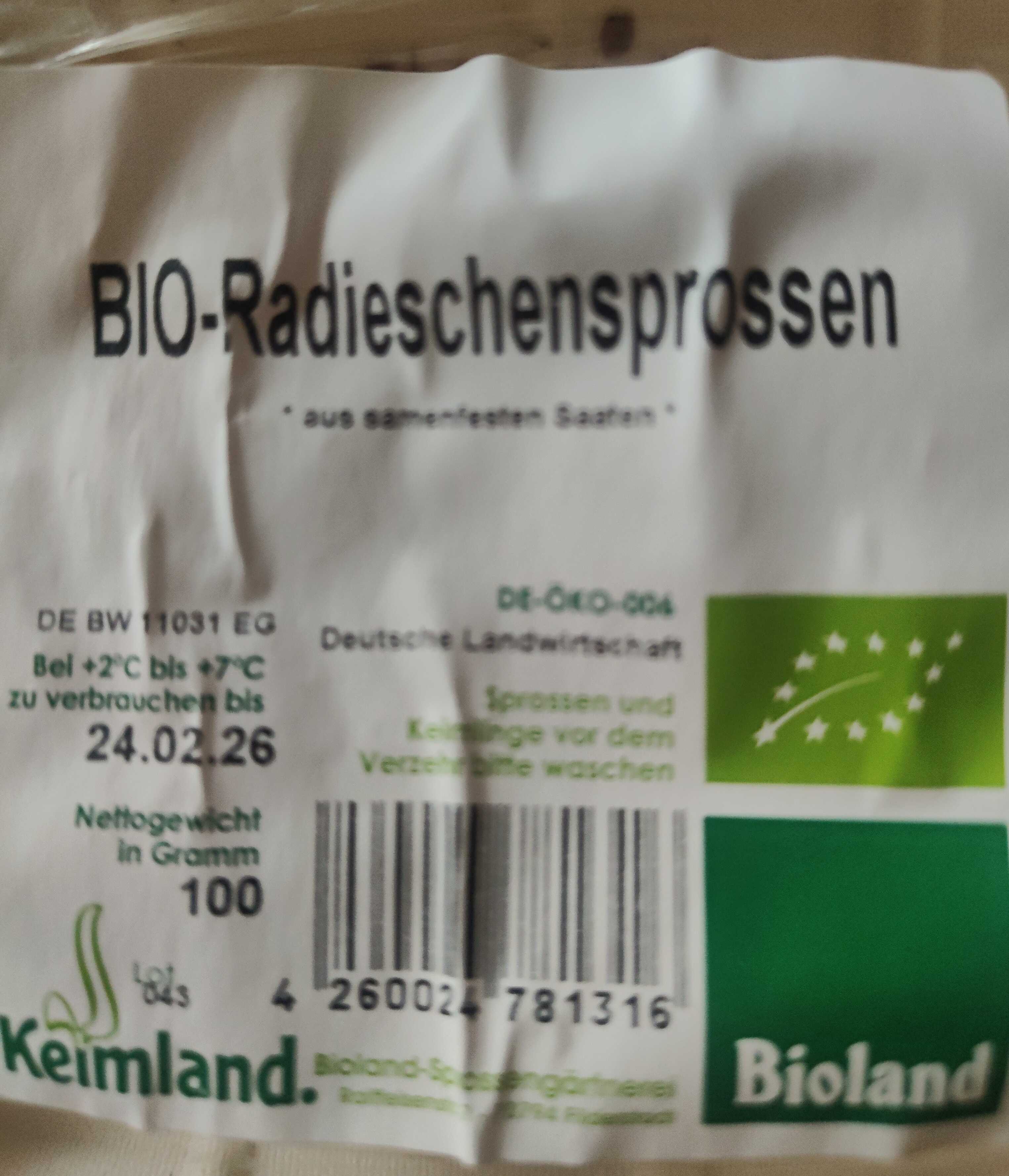 Bio Radieschen Sprossen