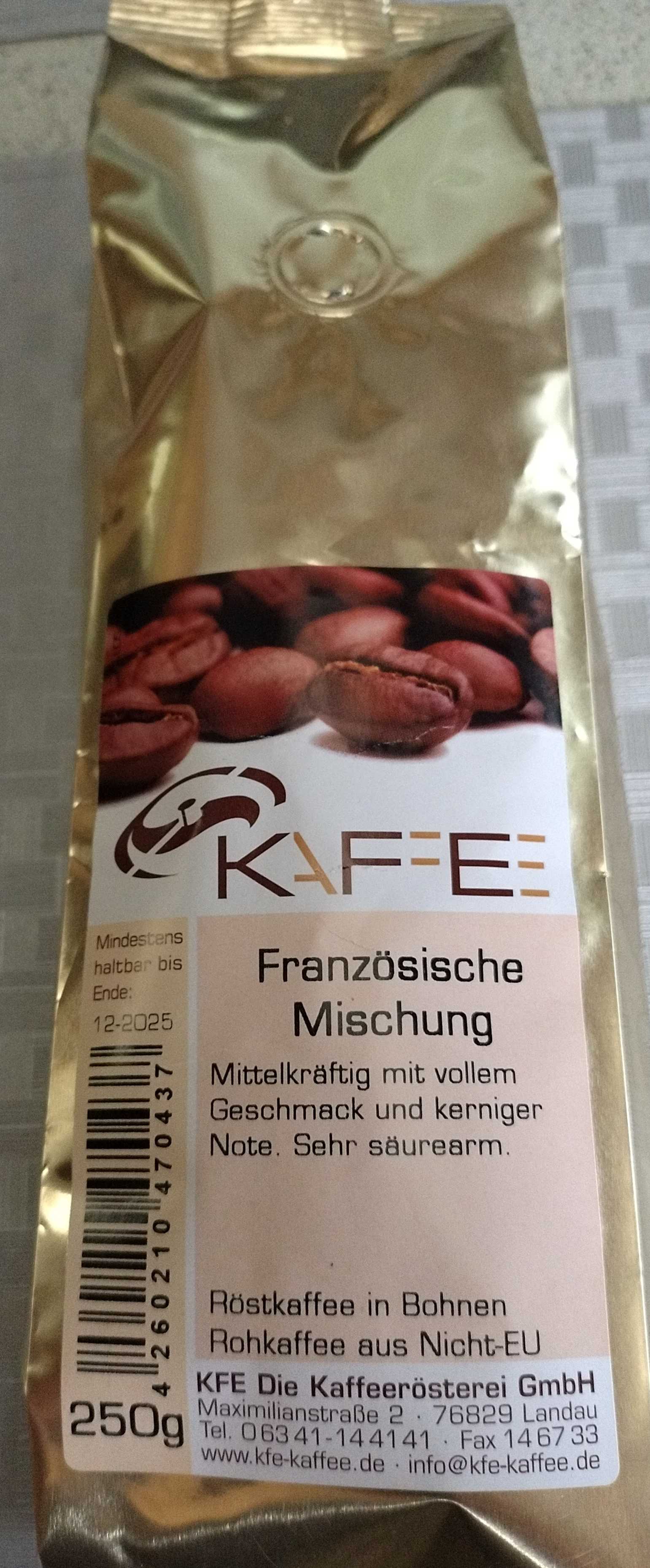 Kaffeebohnen Französische Mischung 