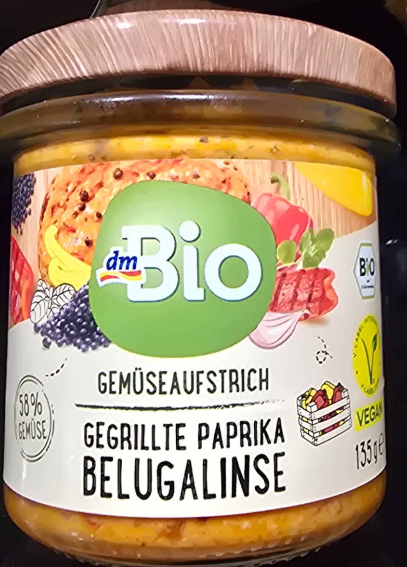 Gemüseaufstrich Gegrillte Paprika Belugalinse