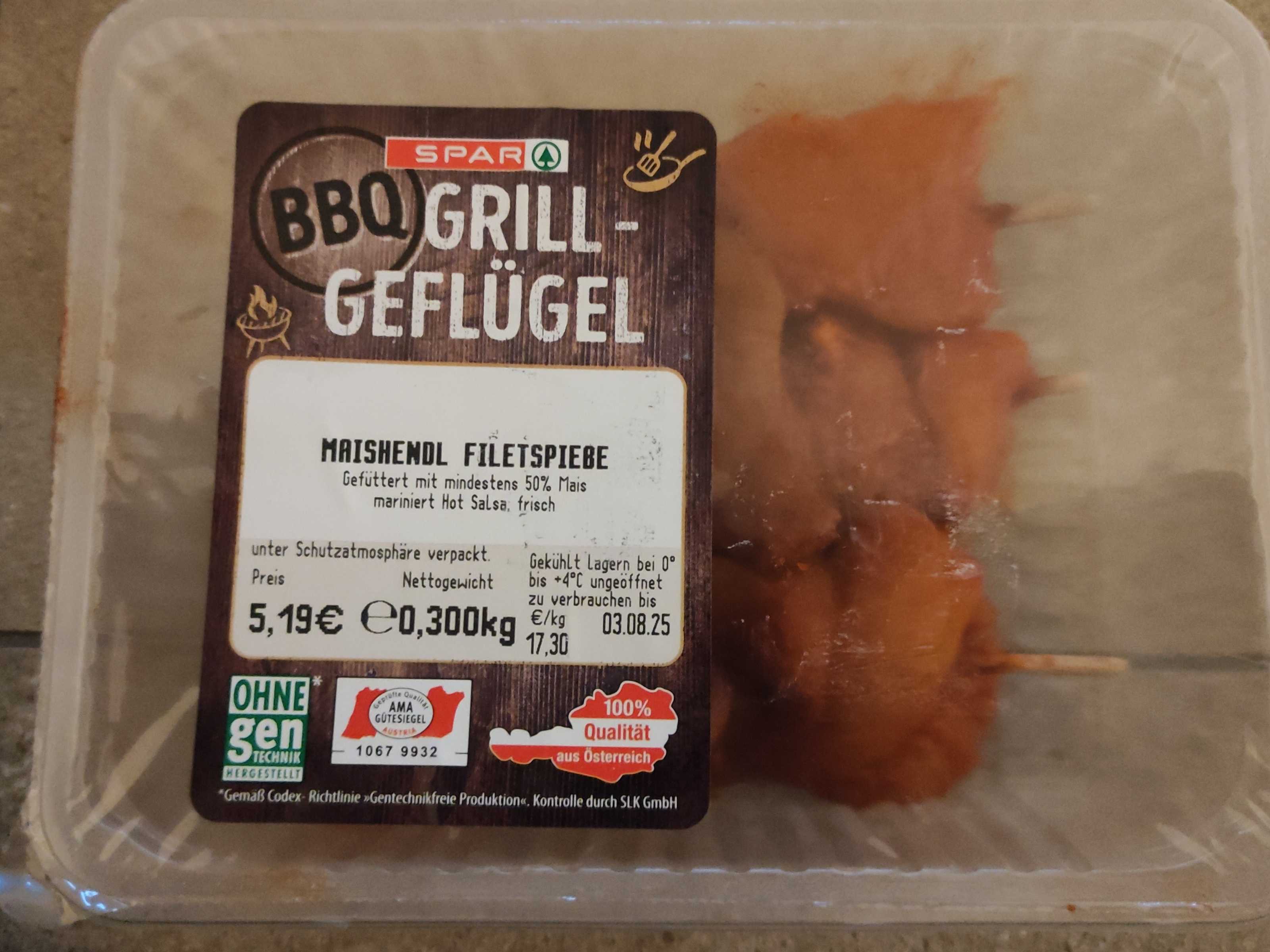 Filetspieße - Maishendl