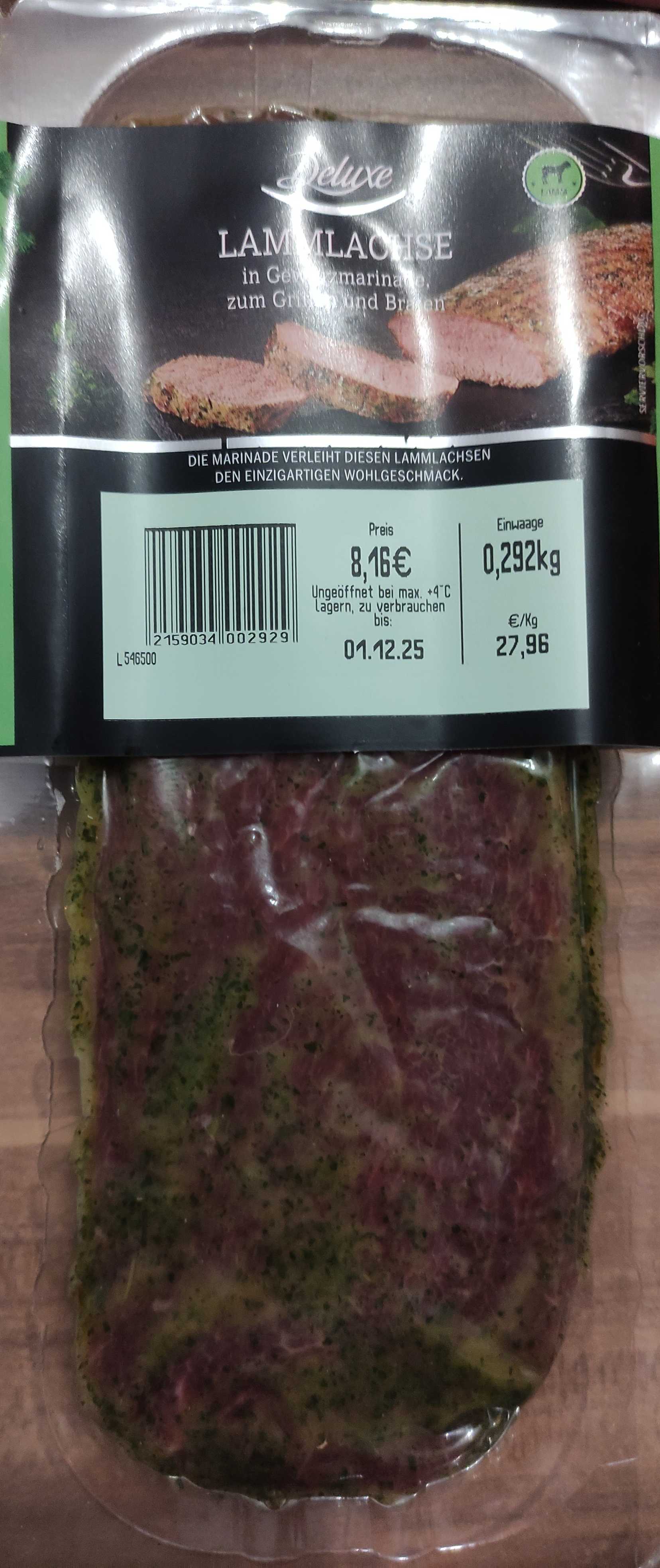 Lammlachse in Gewürzmarinade