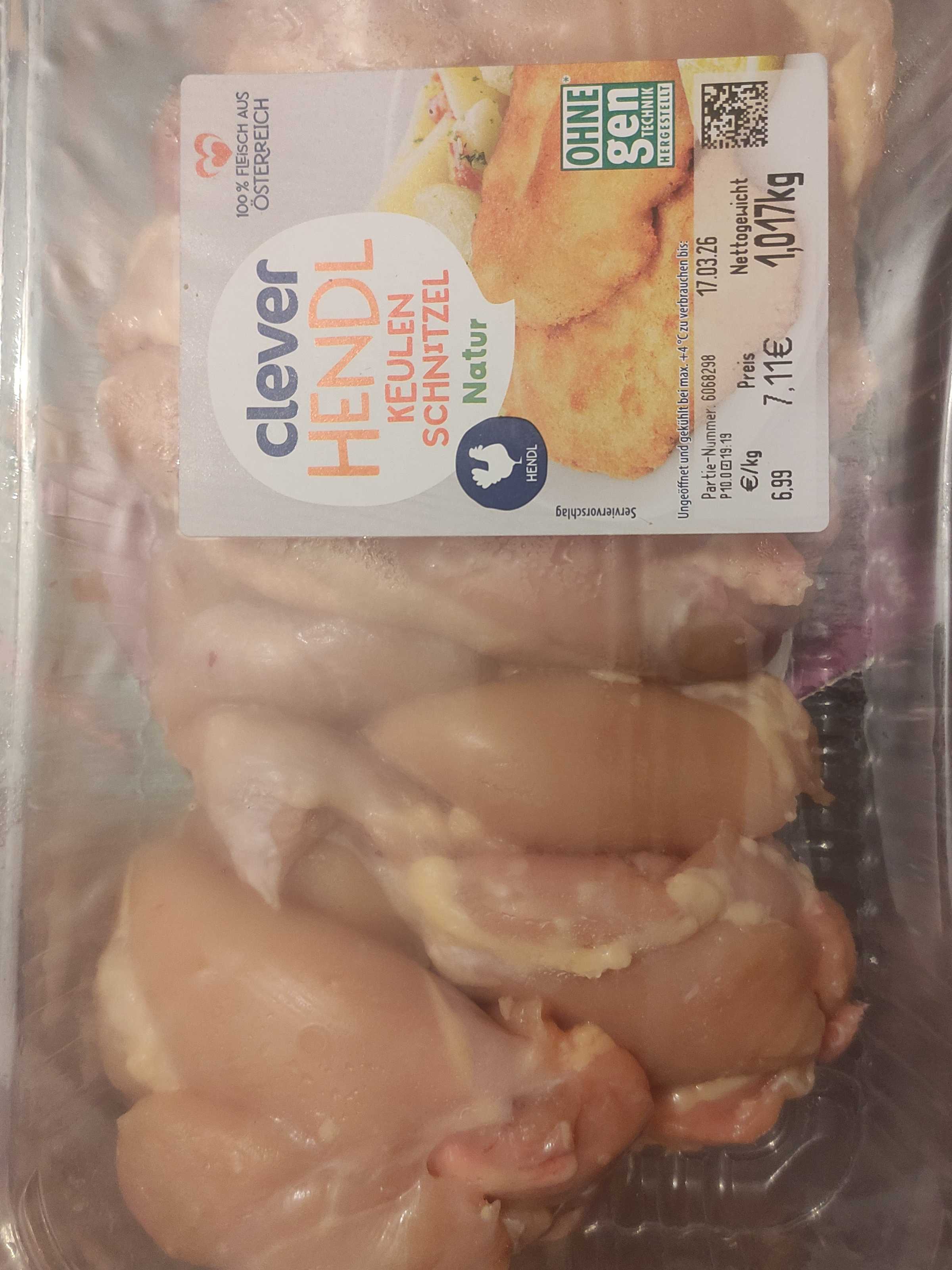 Hendl Keulen Schnitzel - natur