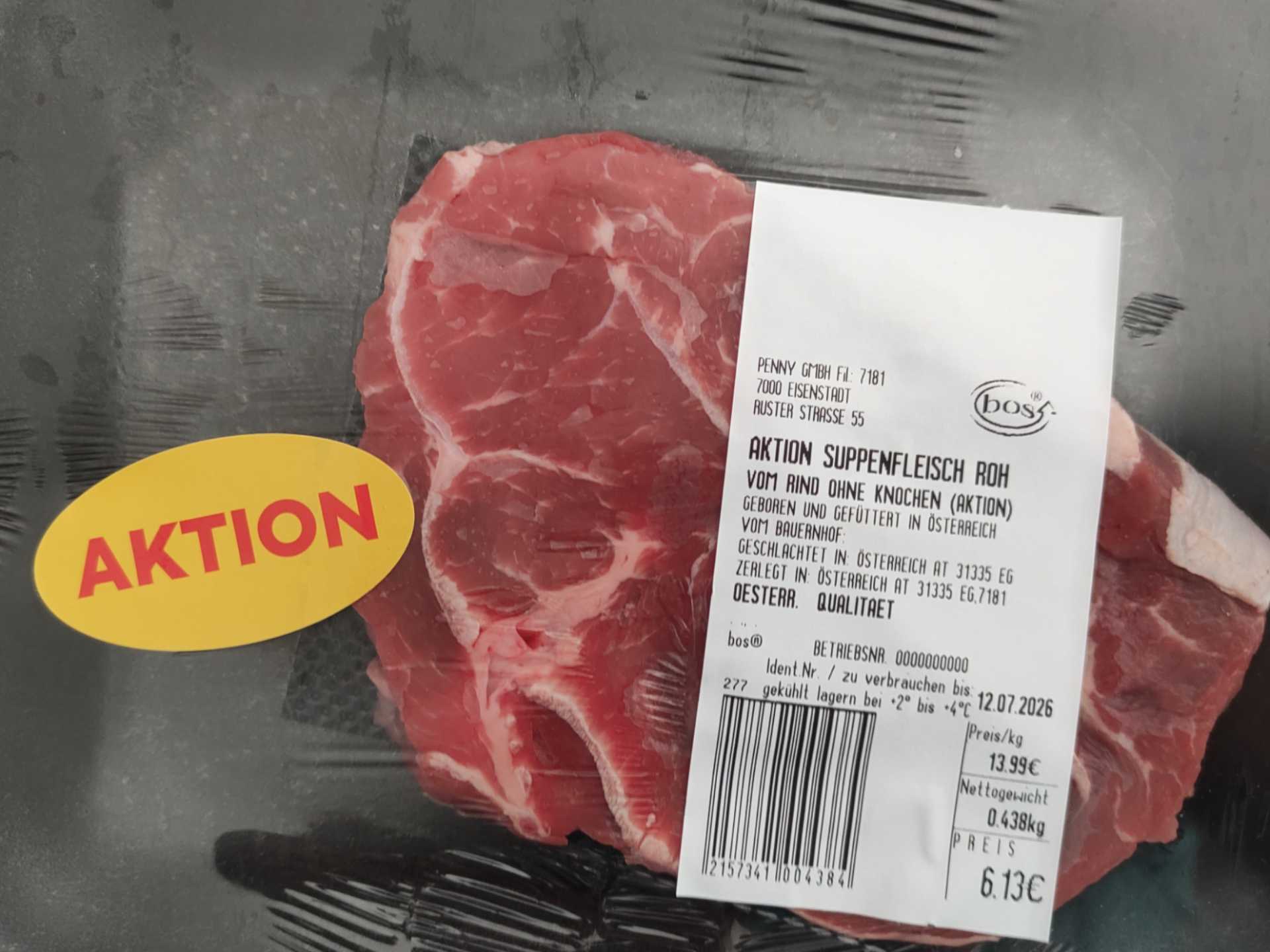 Suppenfleisch vom Rind