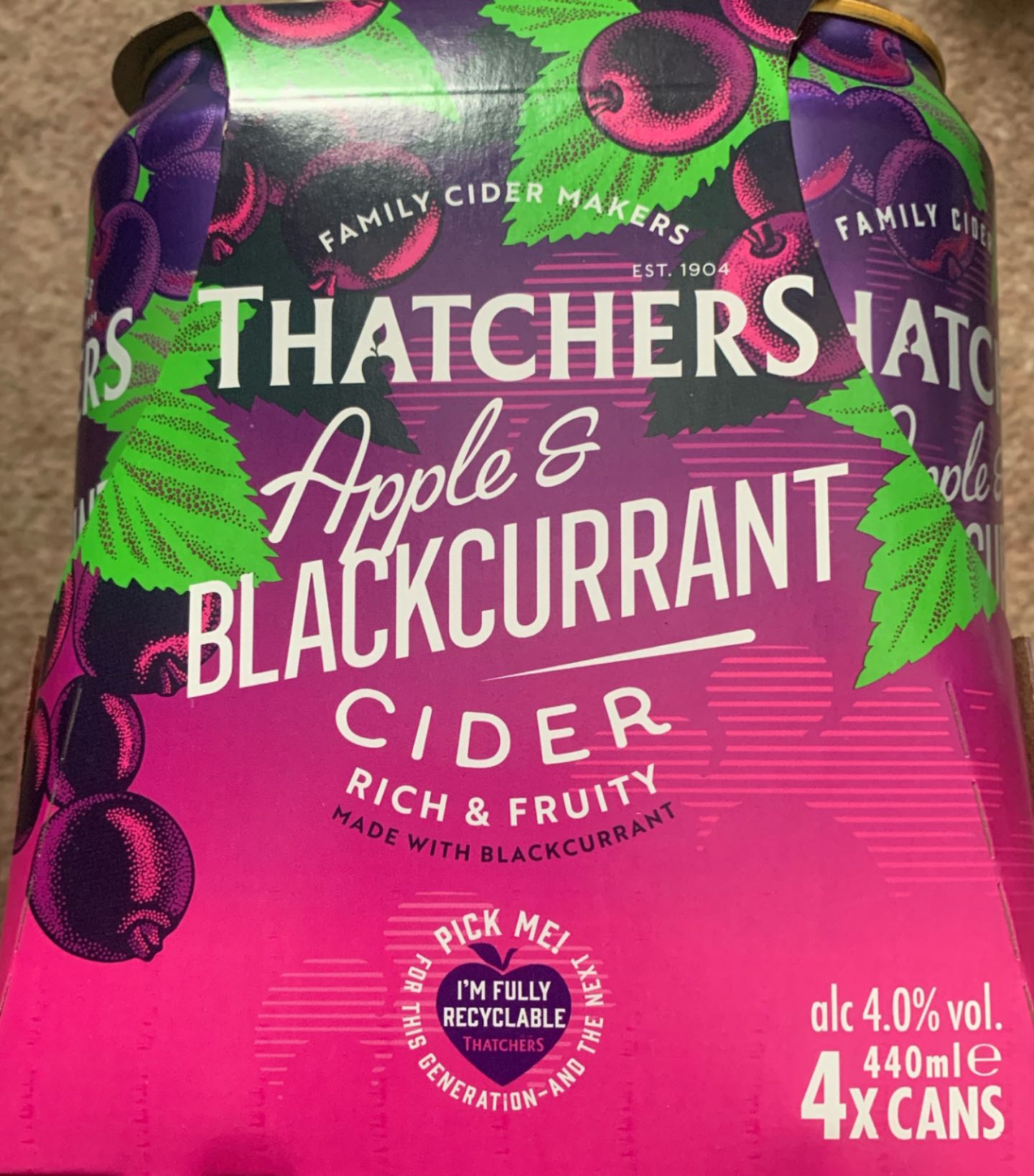 Apple & blackcurrent cider