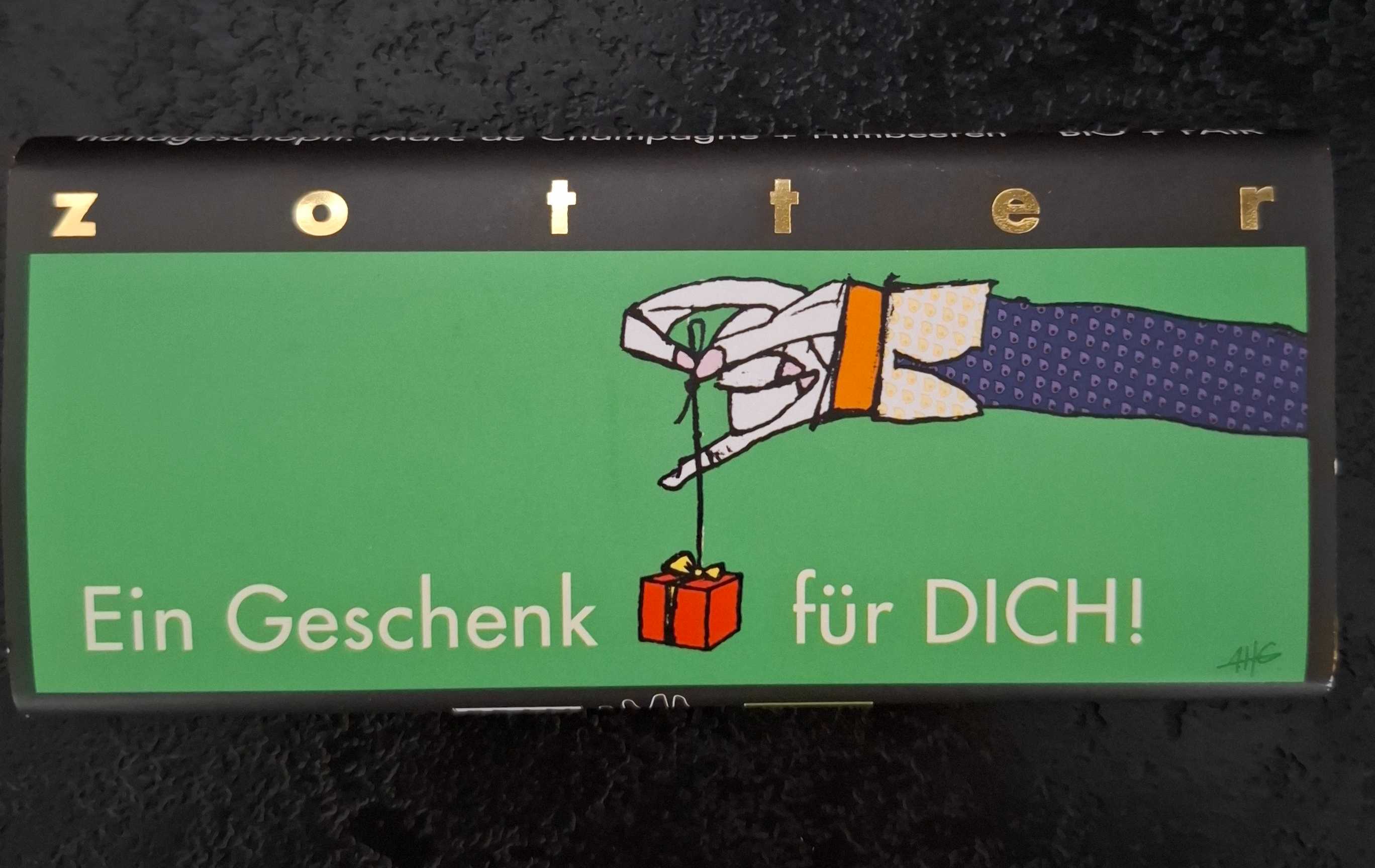 Dunkle Schoko mit Himbeer und Champagner