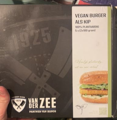 Vegan burger als kip