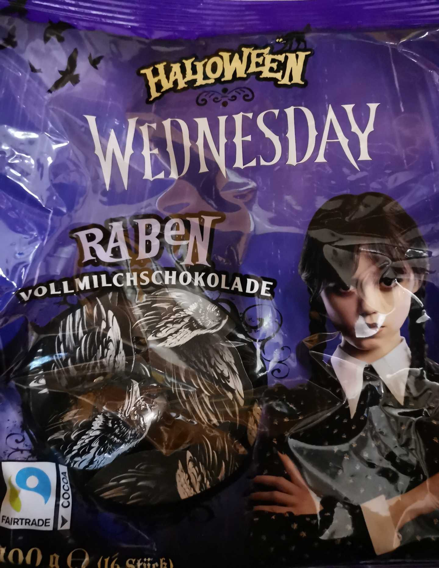 Halloween Wednesday Raben Vollmilchschokolade