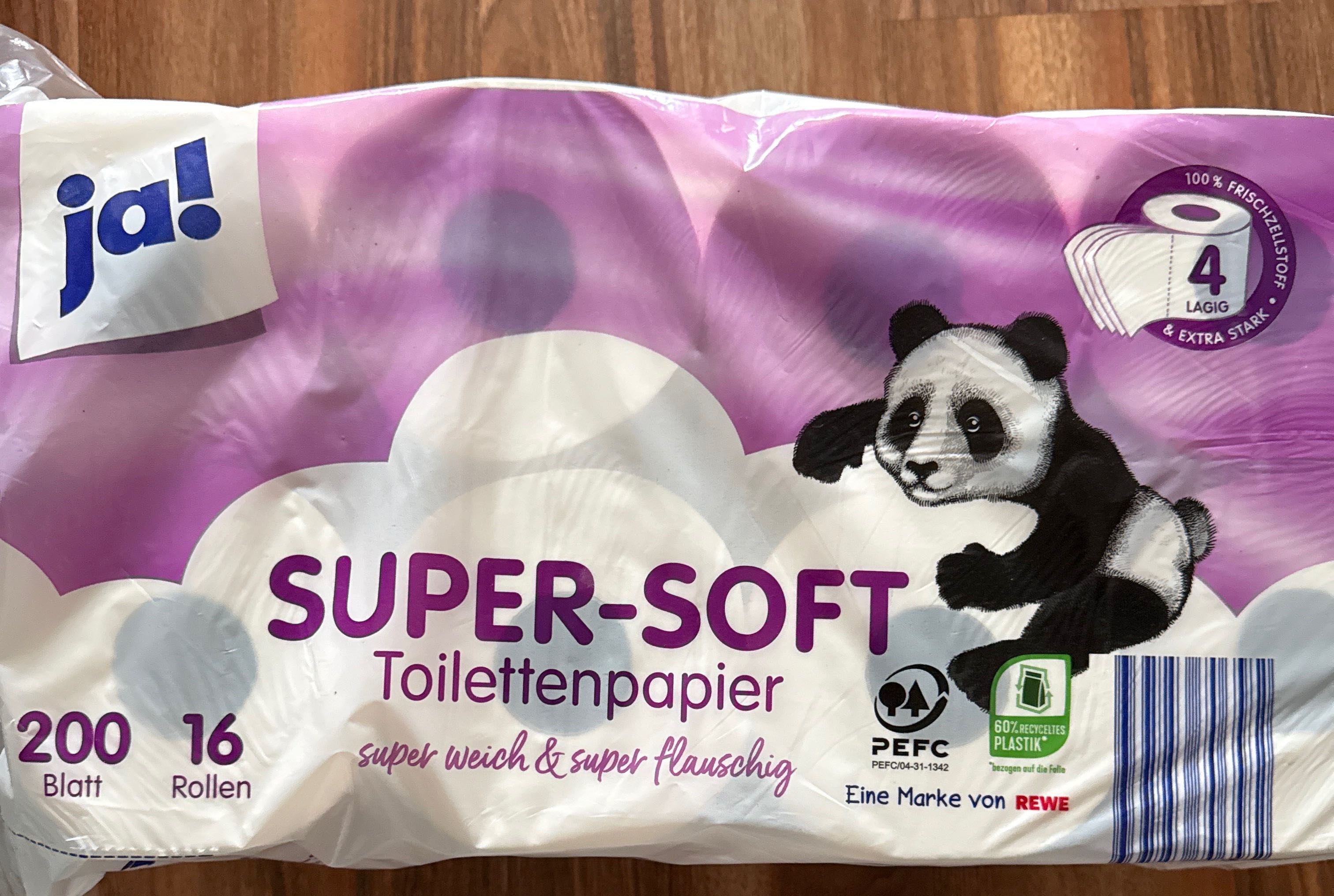 Toilettenpapier Super-Soft 4 lagog