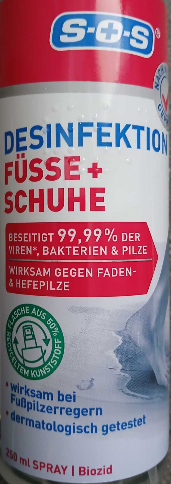 Desinfektion Füße + Schuhe