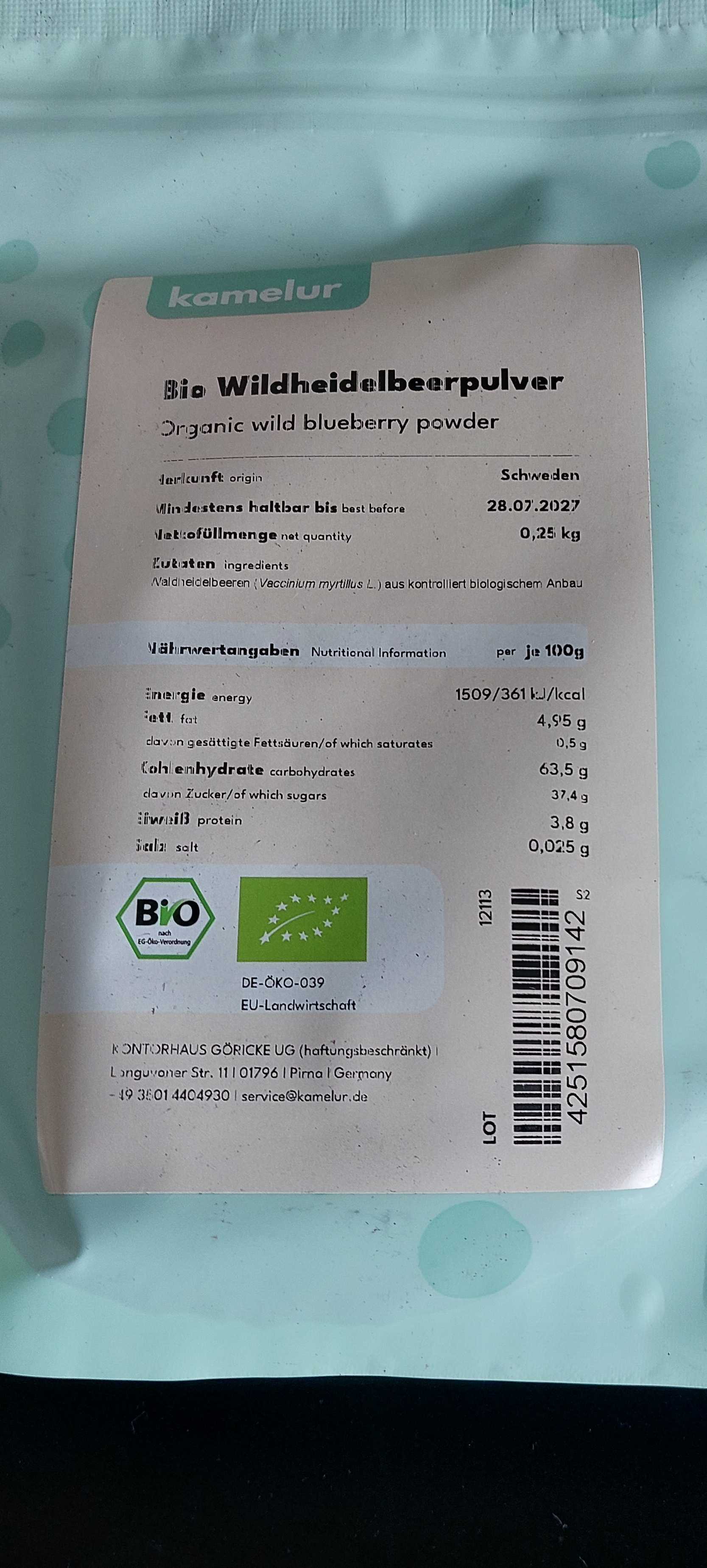 Bio Wildheidelbeerpulver