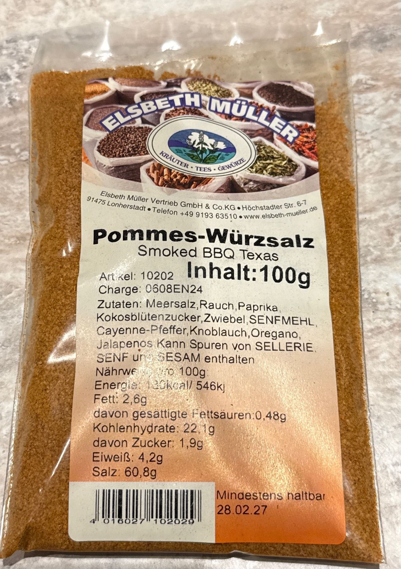 Pommes Würzsalz Smoked BBQ Texas