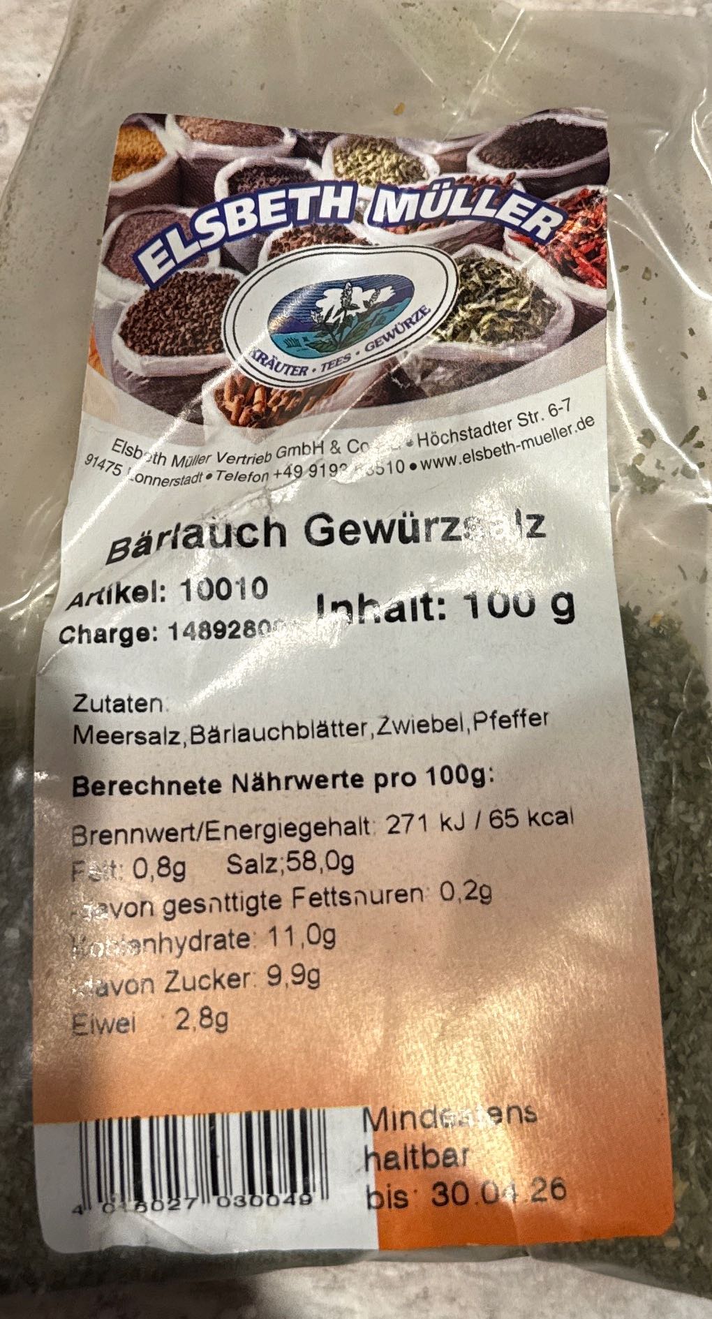 Bärlauchgewürzsalz