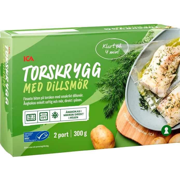 Torskrygg med dillsmör