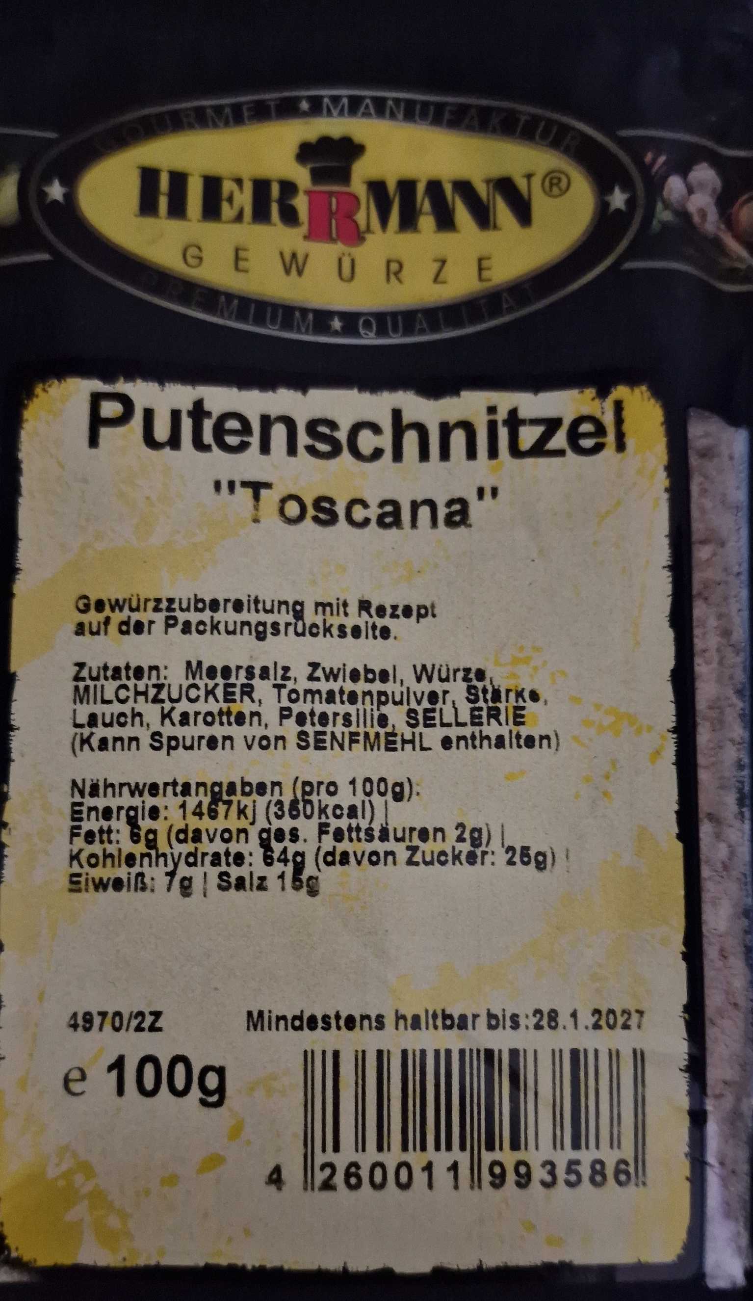 Putenschnitzel Toscana 