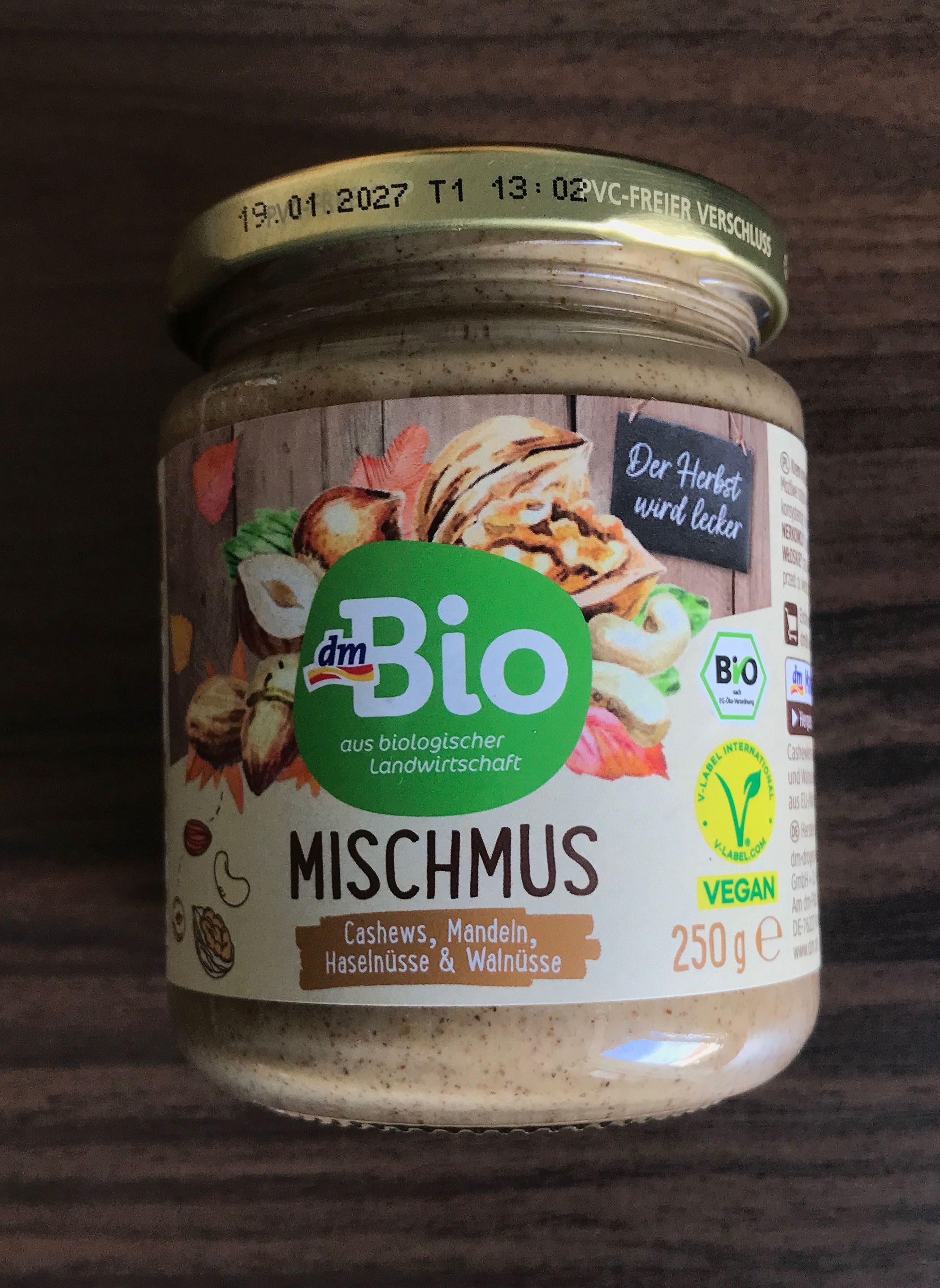 Mischmus aus Cashews, Mandeln, Haselnüssen & Walnüssen