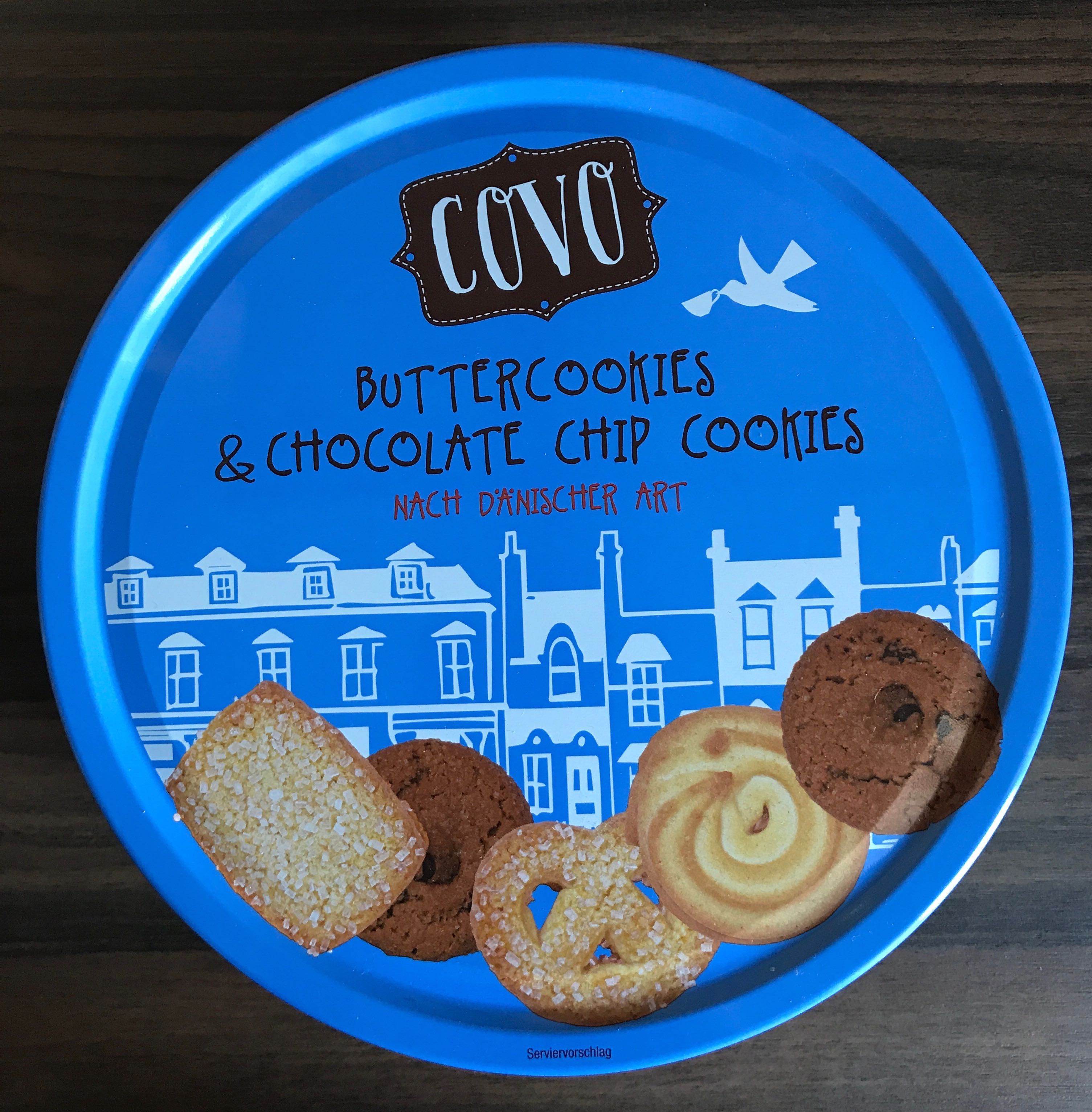 Buttercookies & Chocolate Chip Cookies nach dänischer Art