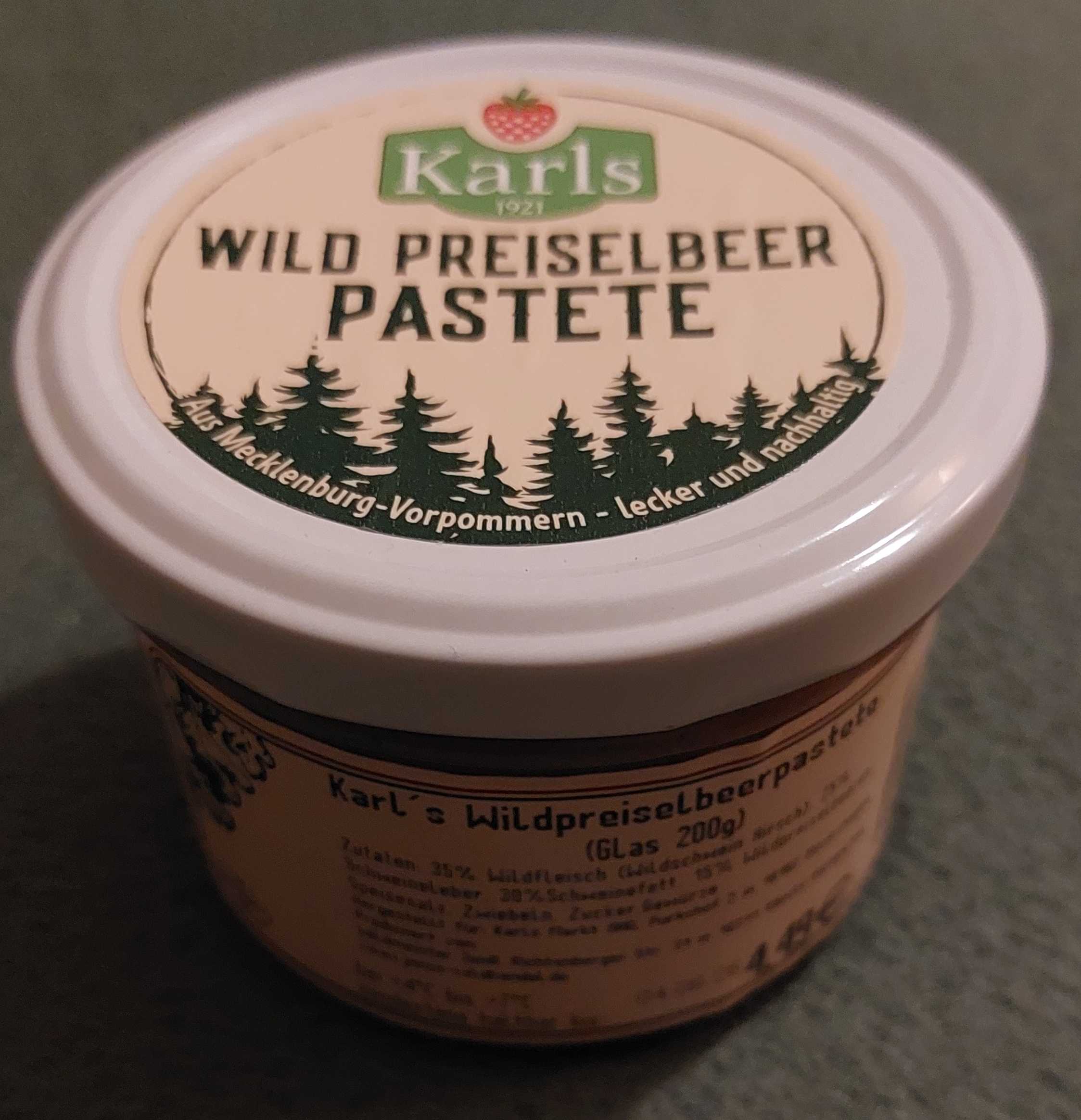 Wild Preiselbeer Pastete