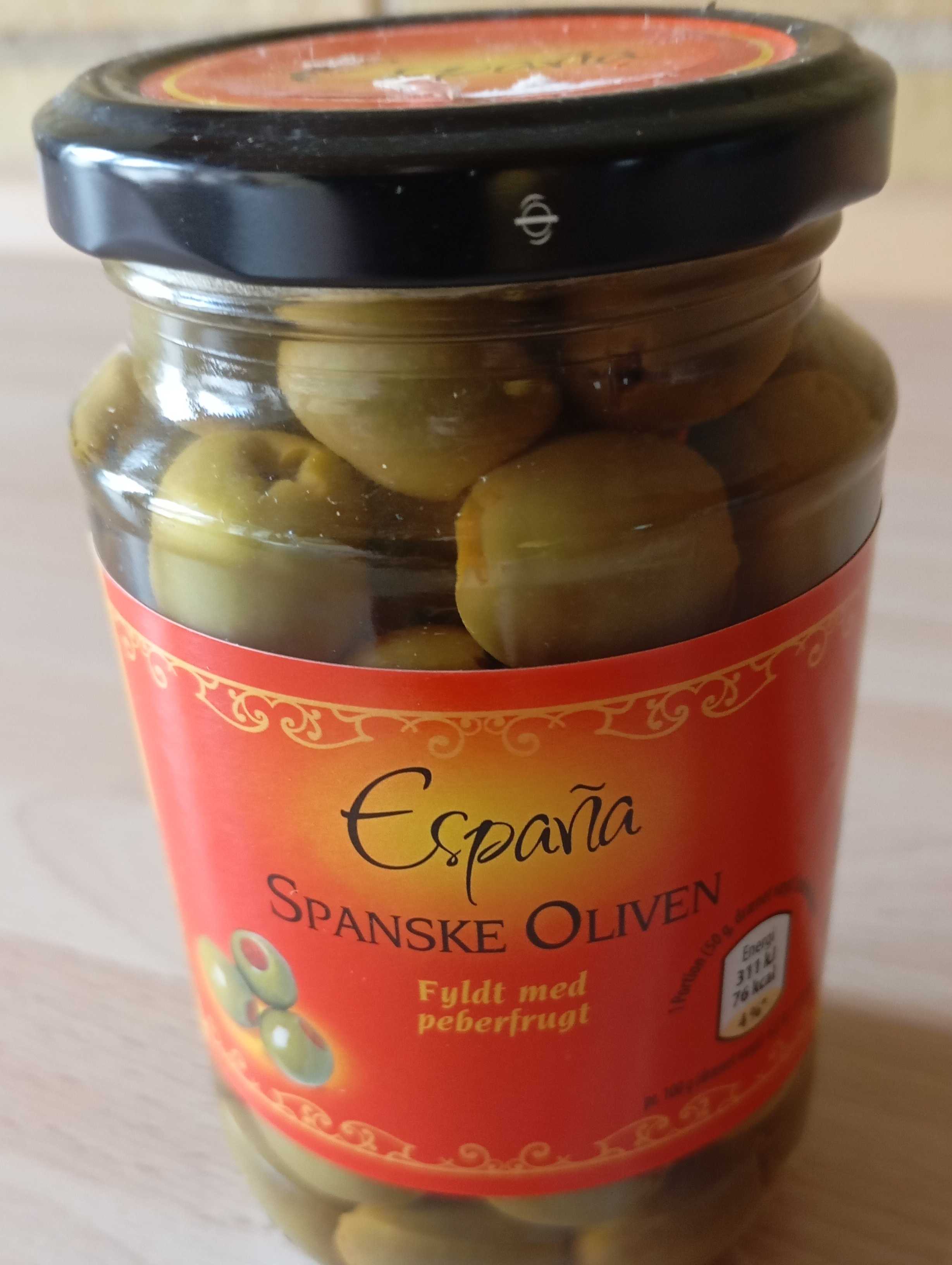 Spanische Oliven, mit roter Paprika gefüllt 
