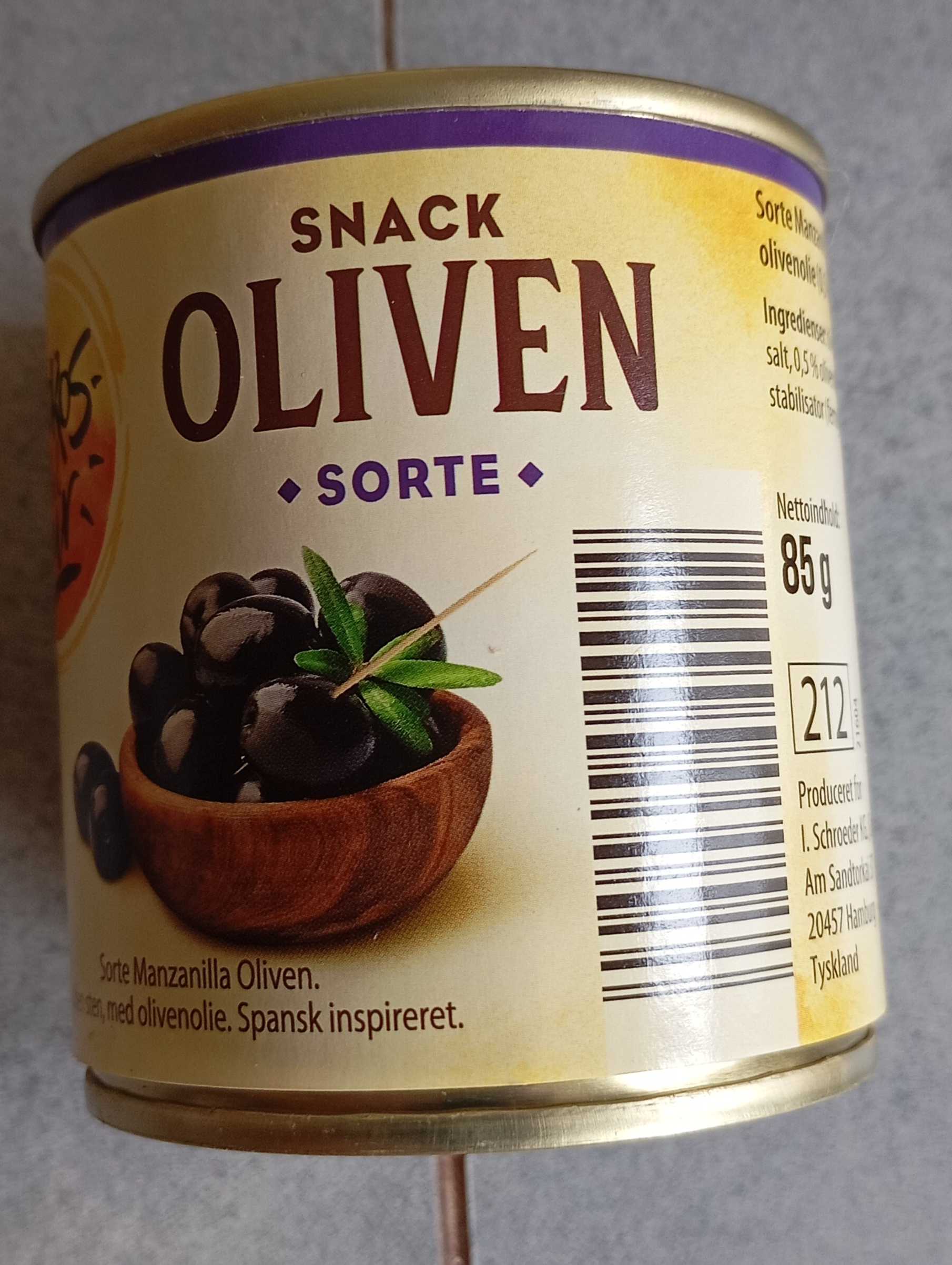 Snack oliven, sorte