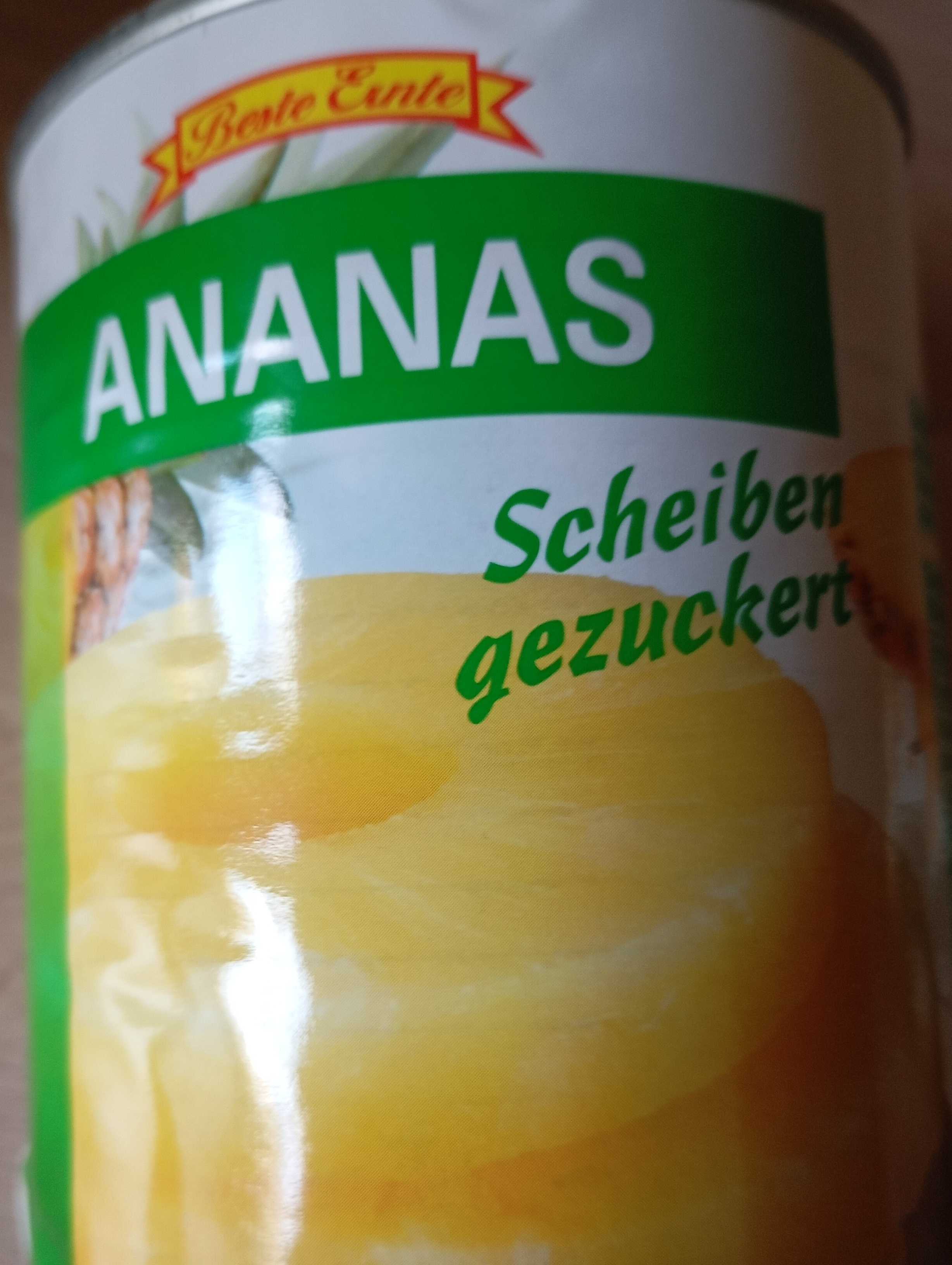 Ananas Scheiben, gezuckert